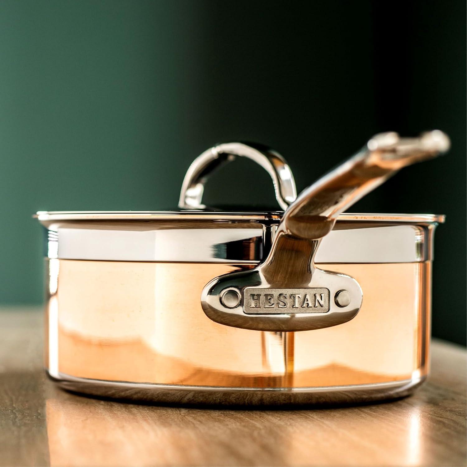 image:imageHestan CopperBond Collection 100 Pure Copper 10Piece Ultimate Cookware Set Induction Cooktop Compatible15 Quarts