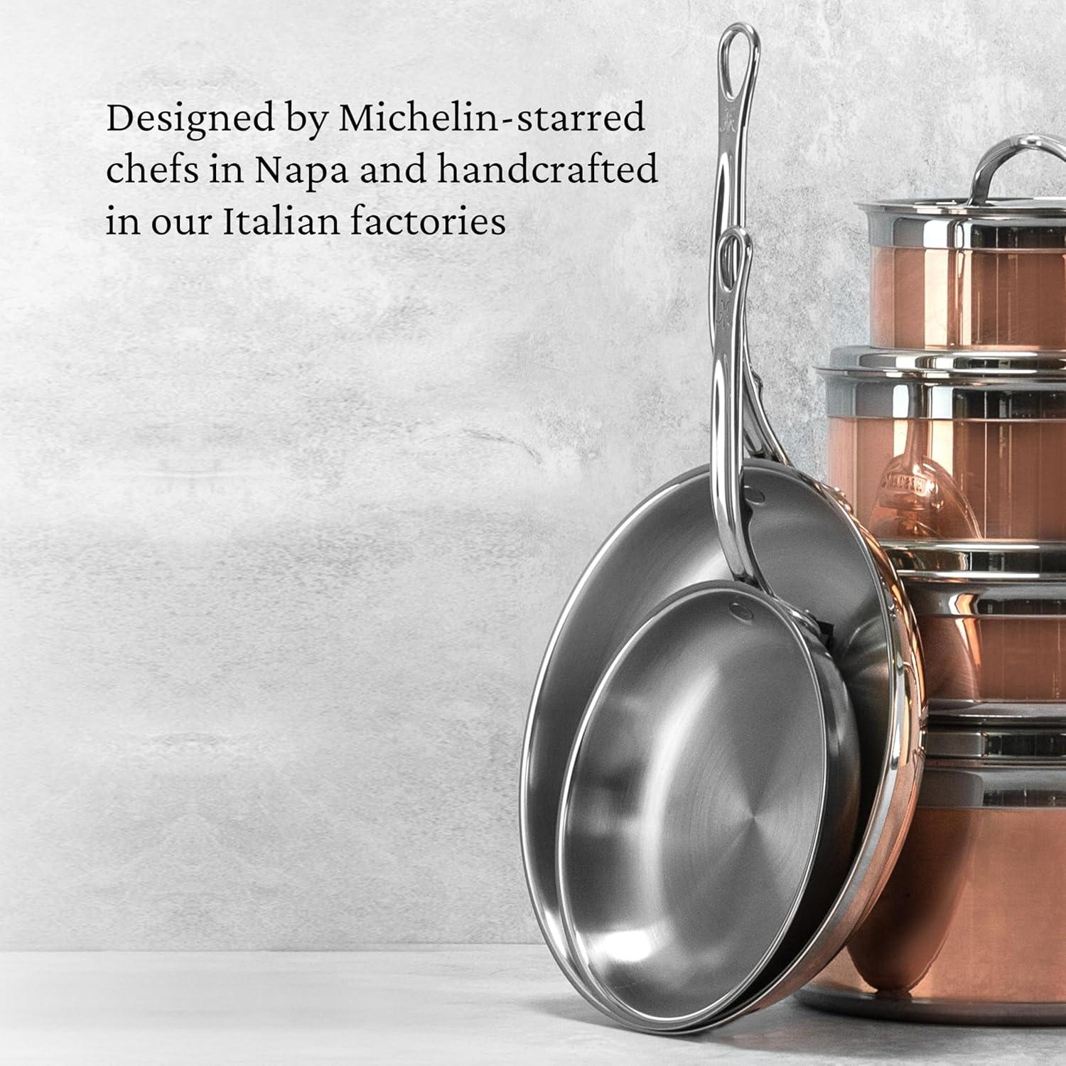 image:imageHestan CopperBond Collection 100 Pure Copper 10Piece Ultimate Cookware Set Induction Cooktop CompatibleAllInOne Pan 35Quart