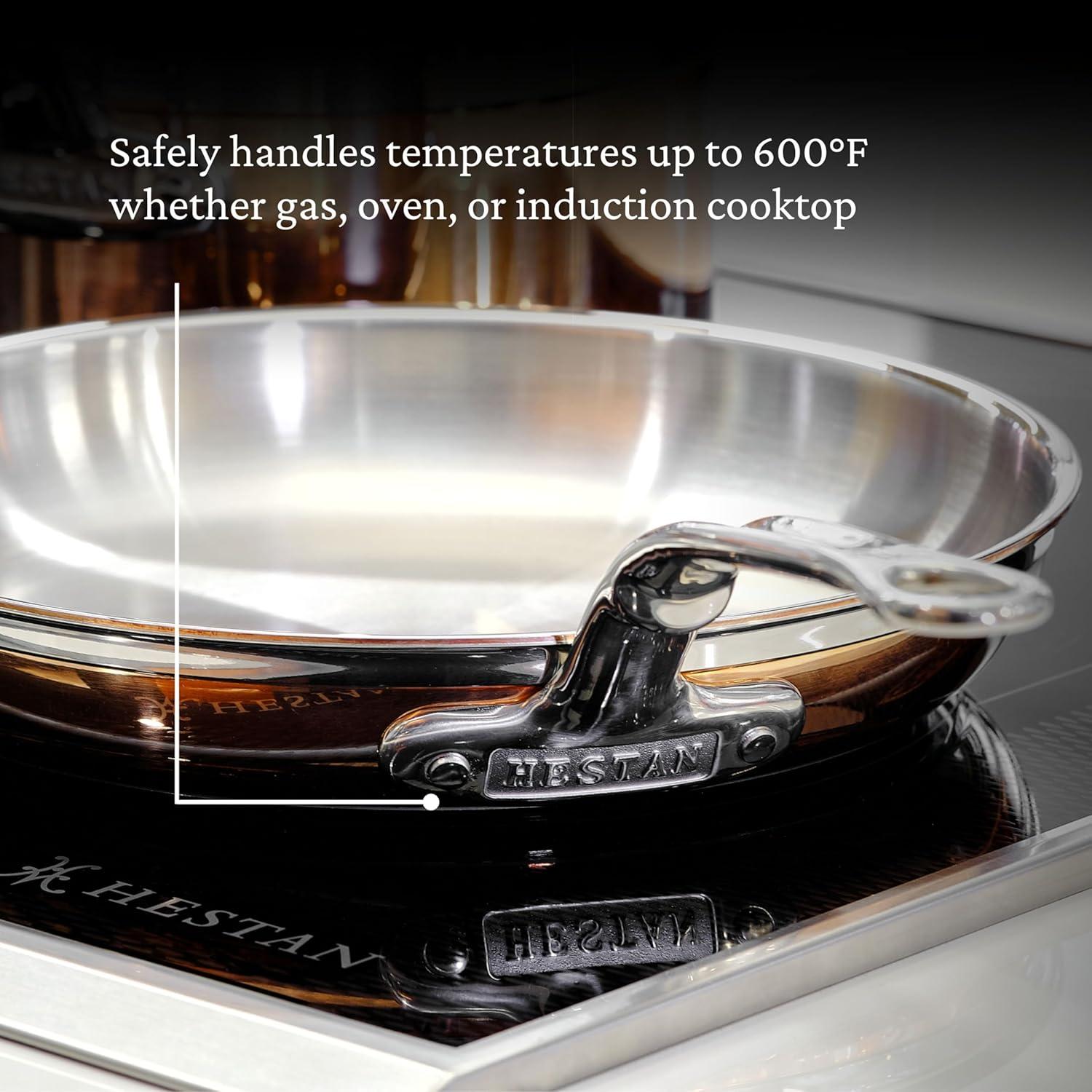 image:imageHestan CopperBond Collection 100 Pure Copper 10Piece Ultimate Cookware Set Induction Cooktop CompatibleFrying Pan 11Inch