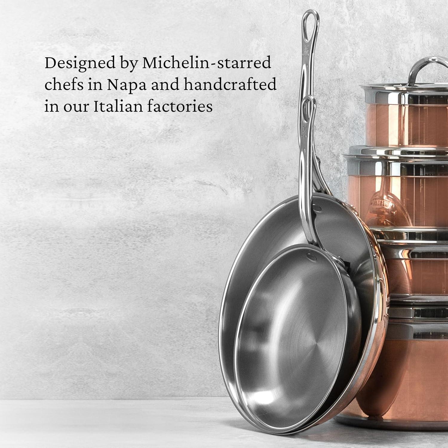 image:imageHestan CopperBond Collection 100 Pure Copper 10Piece Ultimate Cookware Set Induction Cooktop CompatibleFrying Pan 11Inch