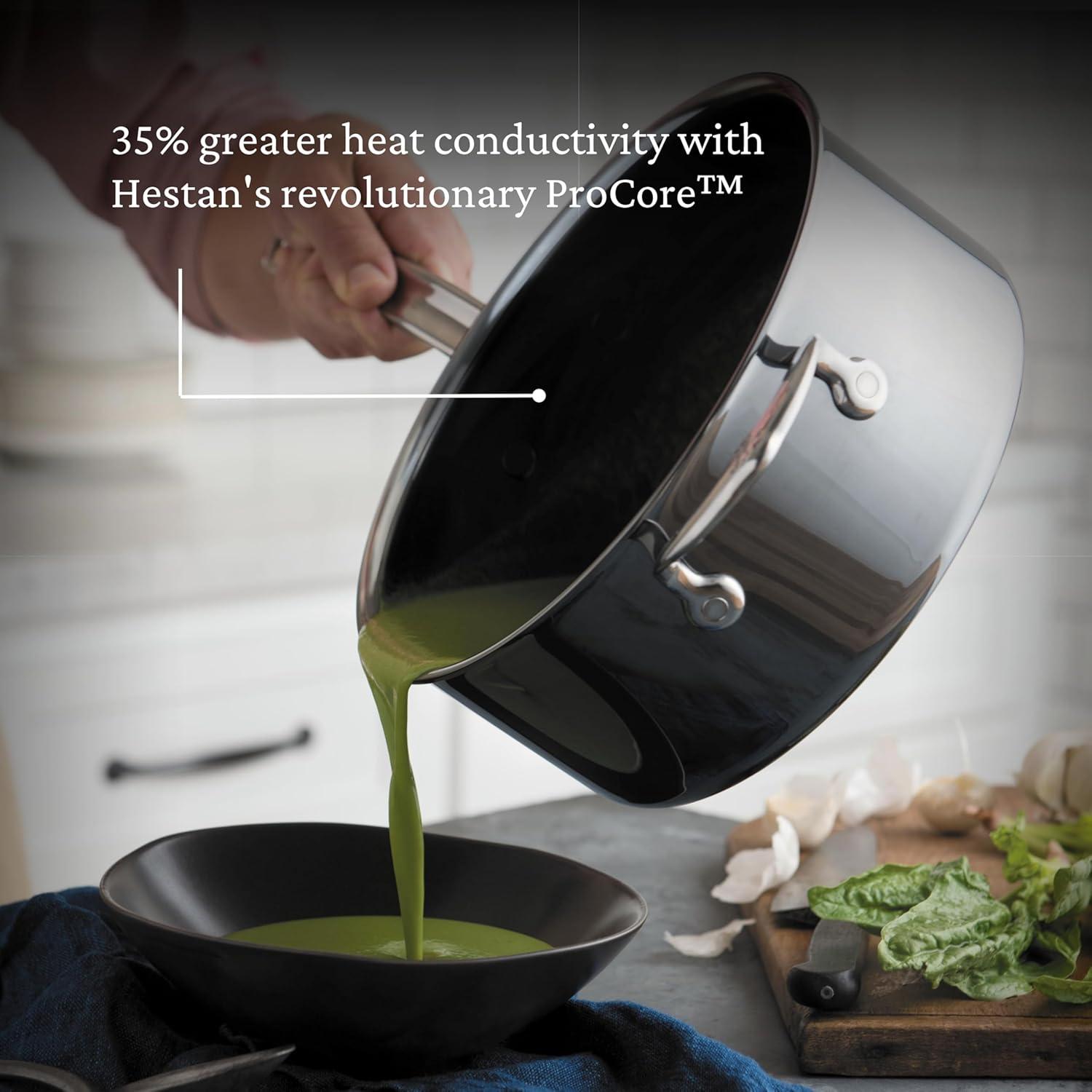 image:imageHestan NanoBond Collection Stainless Steel Titanium Sauce Pan Induction Cooktop Compatible 4 Quart