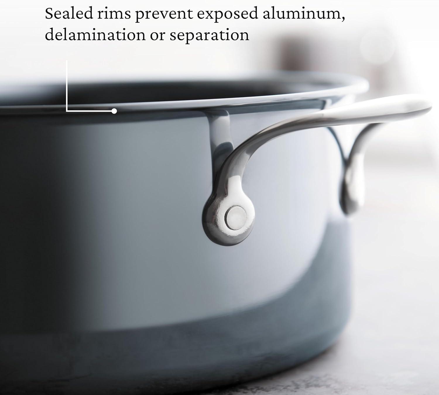 image:imageHestan NanoBond Collection Stainless Steel Titanium Sauce Pan Induction Cooktop Compatible 4 Quart