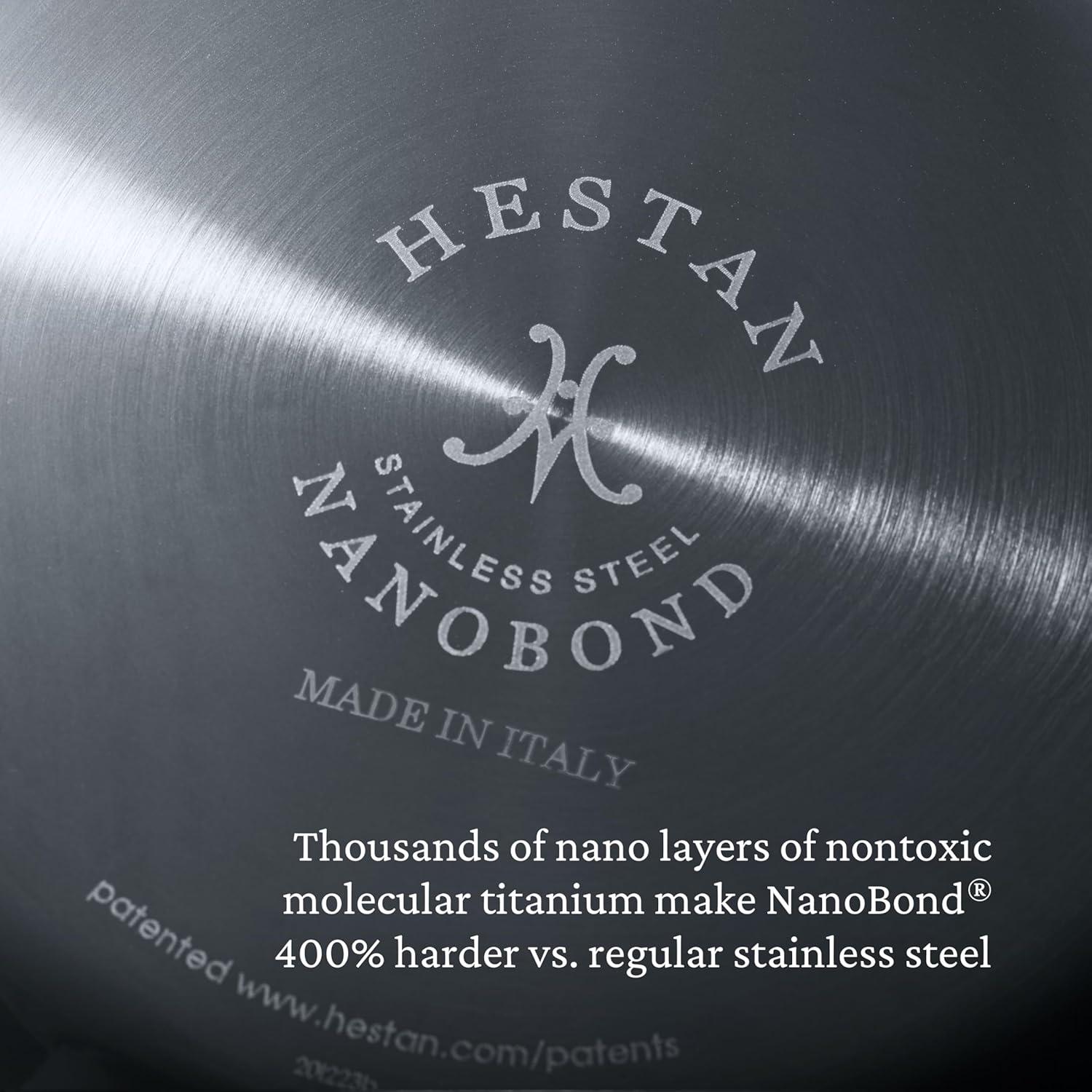 image:imageHestan NanoBond Collection Stainless Steel Titanium Saut Pan Induction Cooktop Compatible 5 Quart