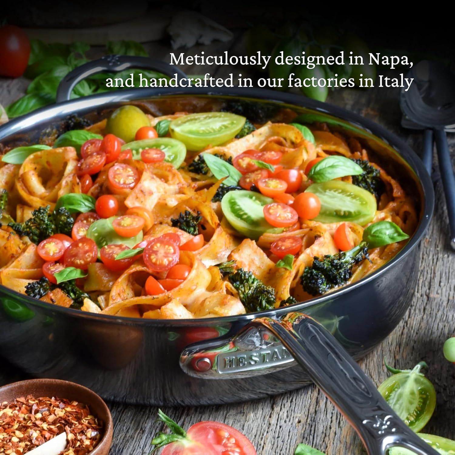 image:imageHestan NanoBond Collection Stainless Steel Titanium Saut Pan Induction Cooktop Compatible 5 Quart