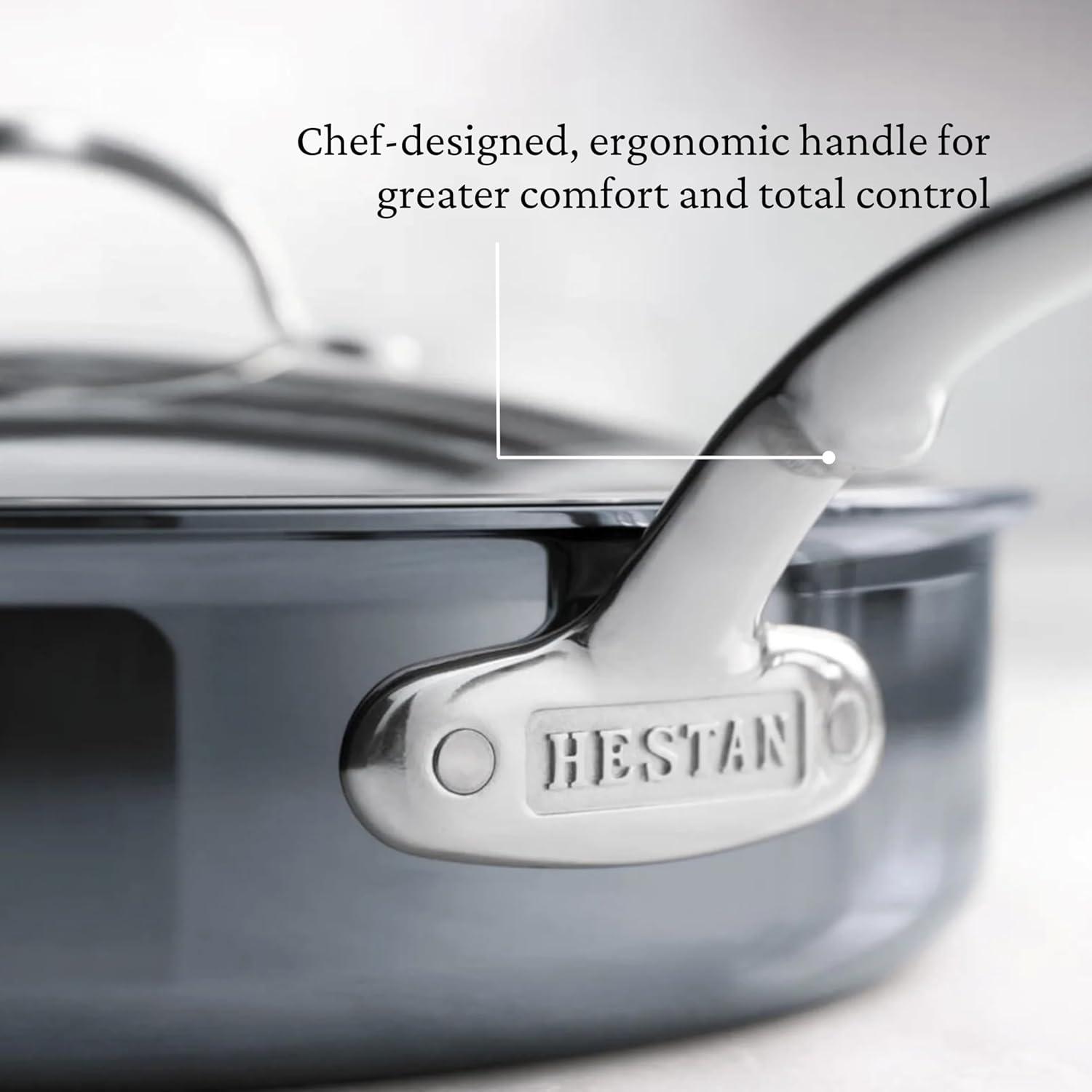 image:imageHestan NanoBond Collection Stainless Steel Titanium Saut Pan Induction Cooktop Compatible 5 Quart