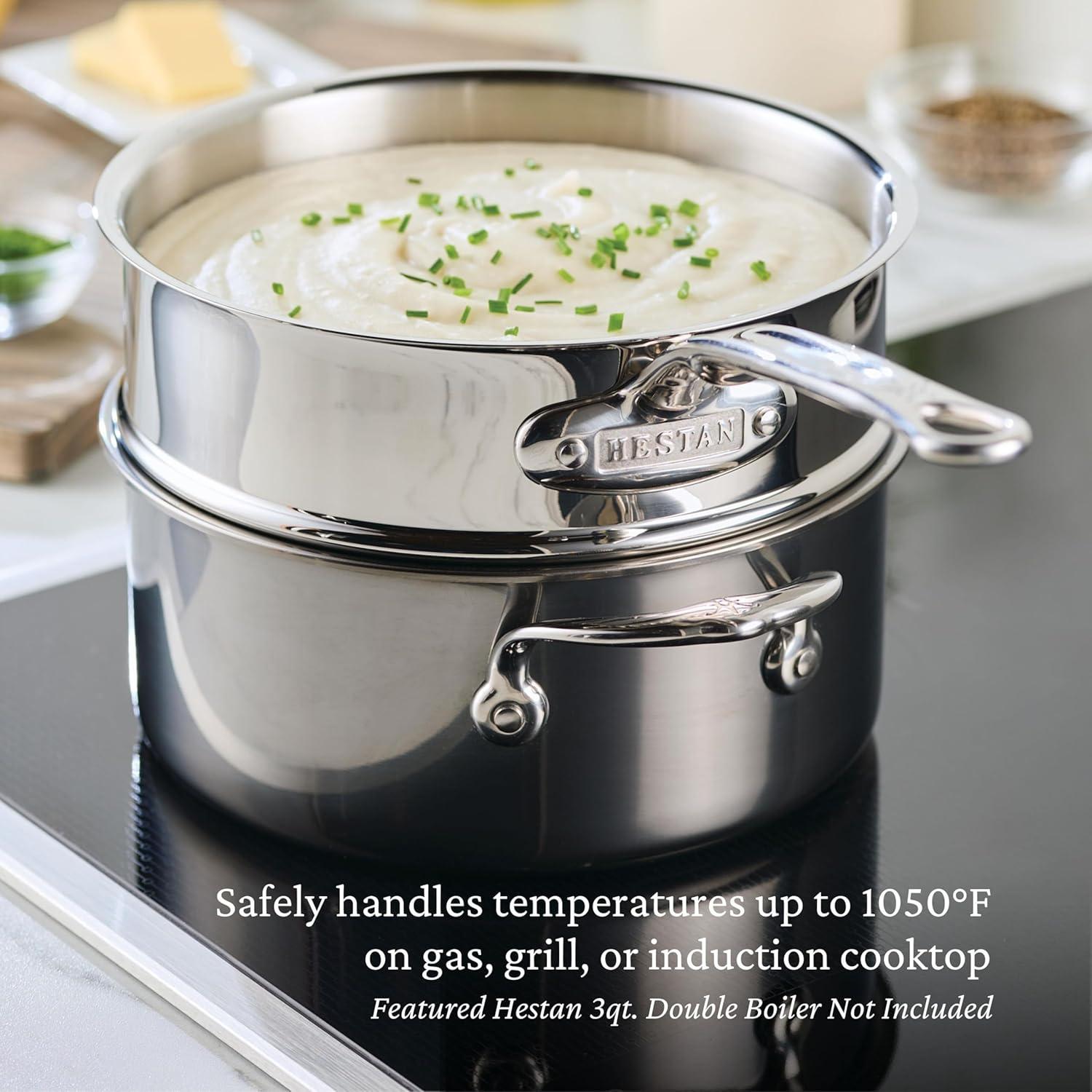image:imageHestan NanoBond Collection Stainless Steel Titanium Soup Pot Induction Cooktop Compatible 3 Quart