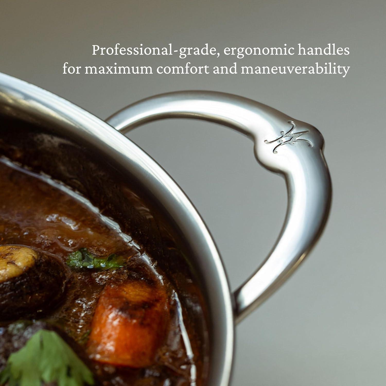 image:imageHestan NanoBond Collection Stainless Steel Titanium Soup Pot Induction Cooktop Compatible 3 Quart