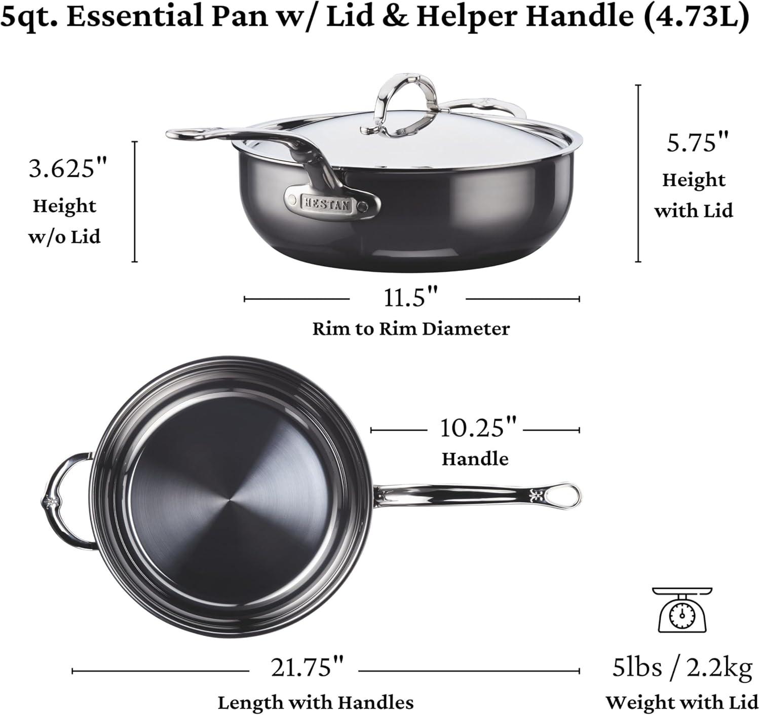 image:imageHestan NanoBond Collection Titanium AllInOne Pan Induction Cooktop Compatible 5 Quart