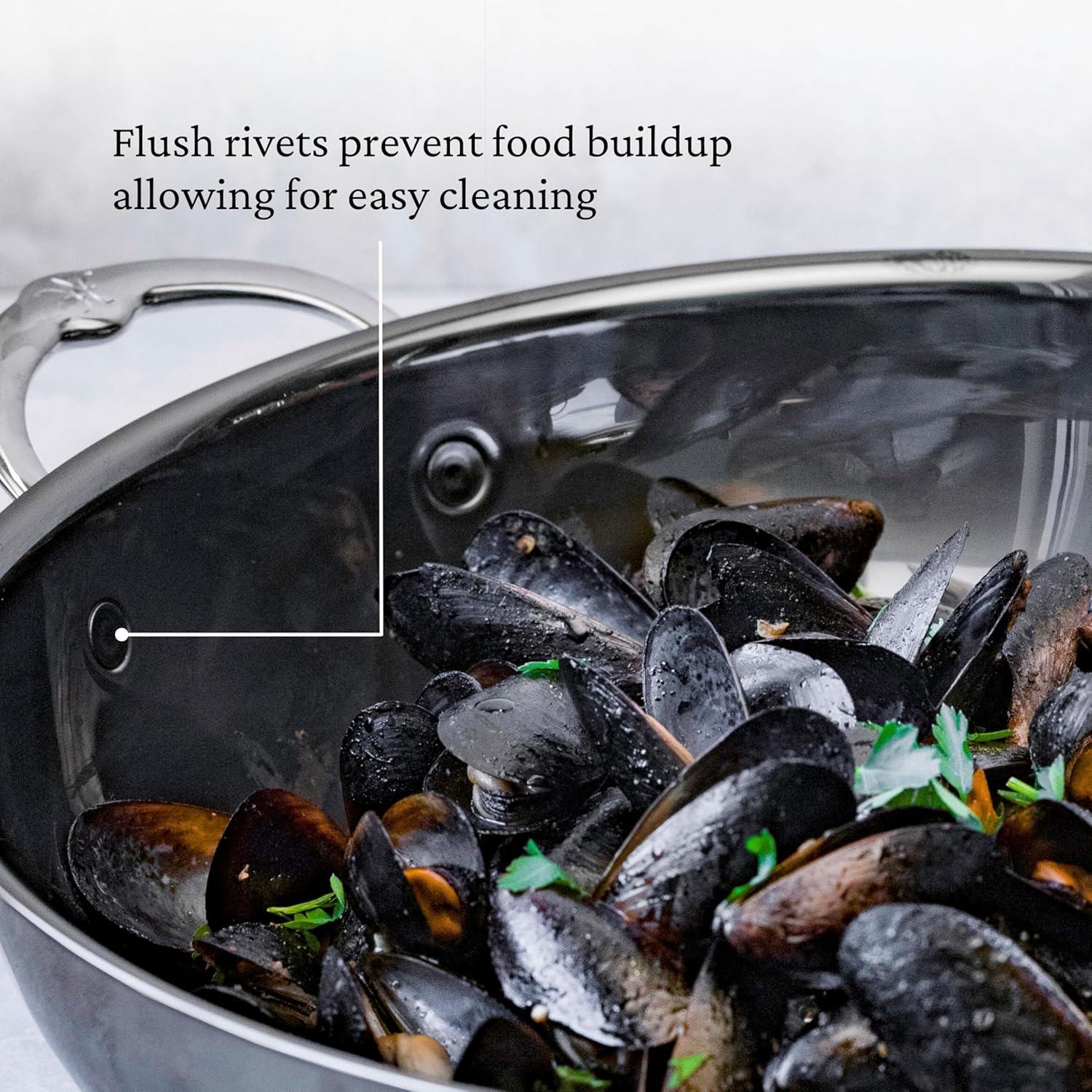 image:imageHestan NanoBond Collection Titanium Stainless Steel 14Inch Wok with Lid Toxin PFAS amp Chemical Free Clean Cookware Induction Cooktop Compatible