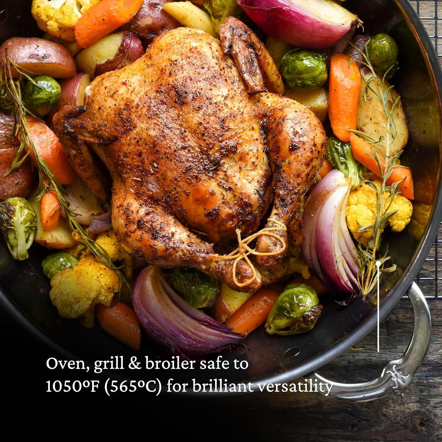 image:imageHestan NanoBond Collection Titanium Stainless Steel 14Inch Wok with Lid Toxin PFAS amp Chemical Free Clean Cookware Induction Cooktop Compatible