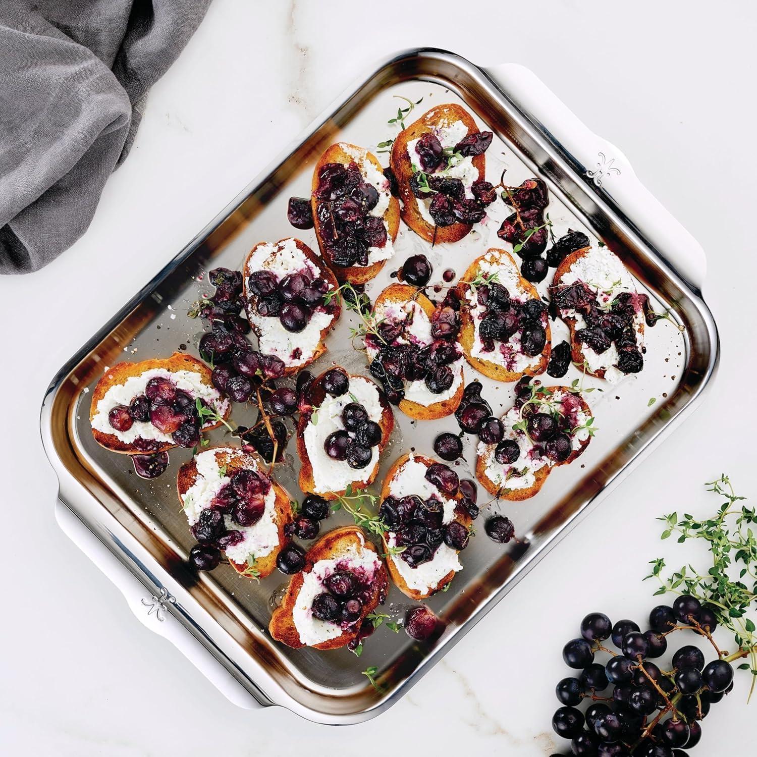 image:imageHestan OvenBond Collection 13 x 18 TriPly Clad Stainless Steel Half Sheet PanMedium 12x15 inch
