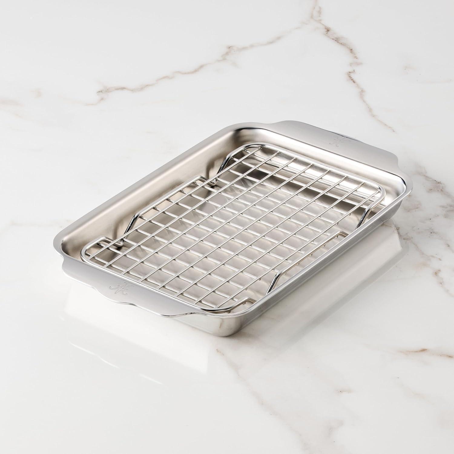 image:imageHestan OvenBond Collection 13 x 18 TriPly Clad Stainless Steel Half Sheet PanMiniEighth 6x9 inch