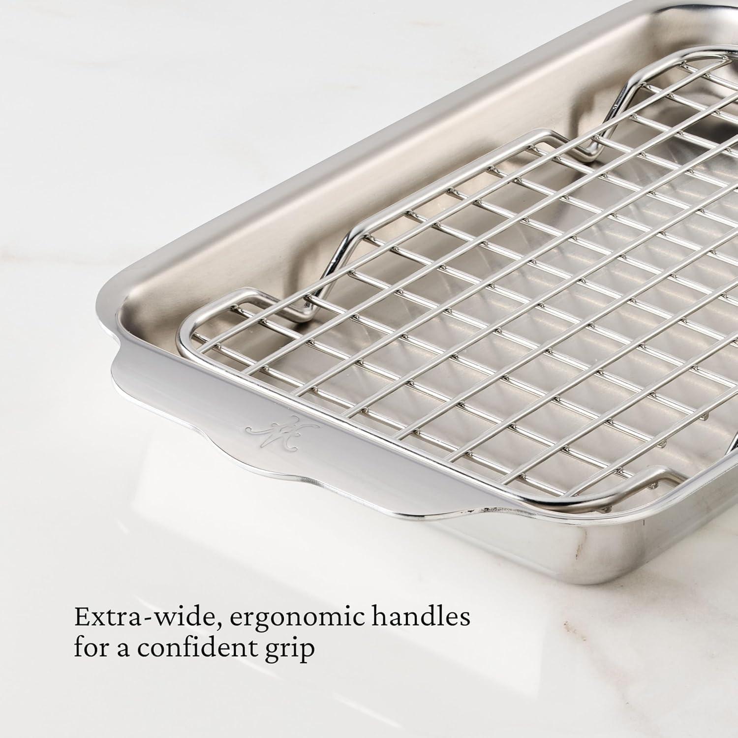 image:imageHestan OvenBond Collection 13 x 18 TriPly Clad Stainless Steel Half Sheet PanMiniEighth 6x9 inch