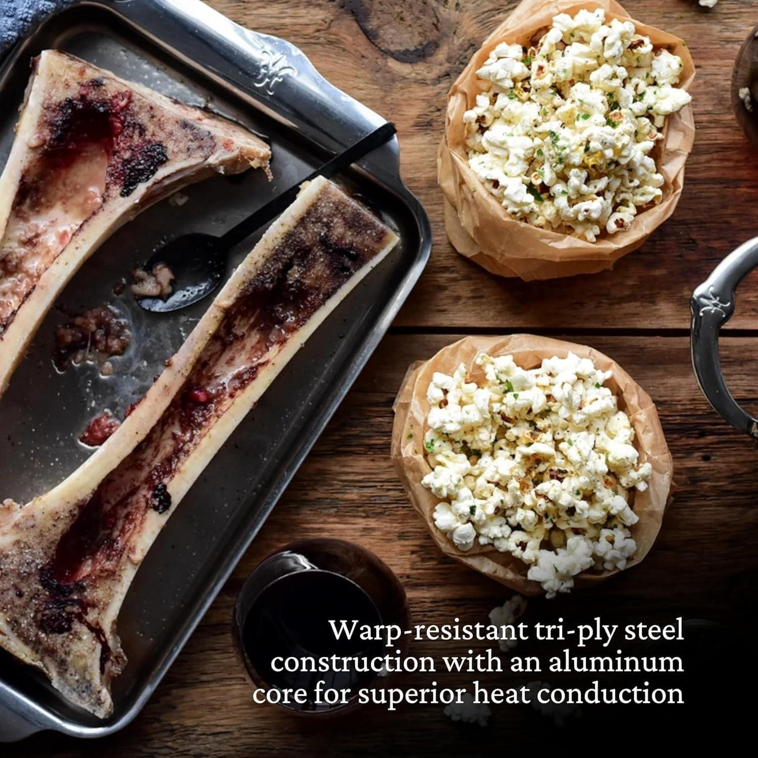 image:imageHestan OvenBond Collection 13 x 18 TriPly Clad Stainless Steel Half Sheet PanQuarter 9x12 inch