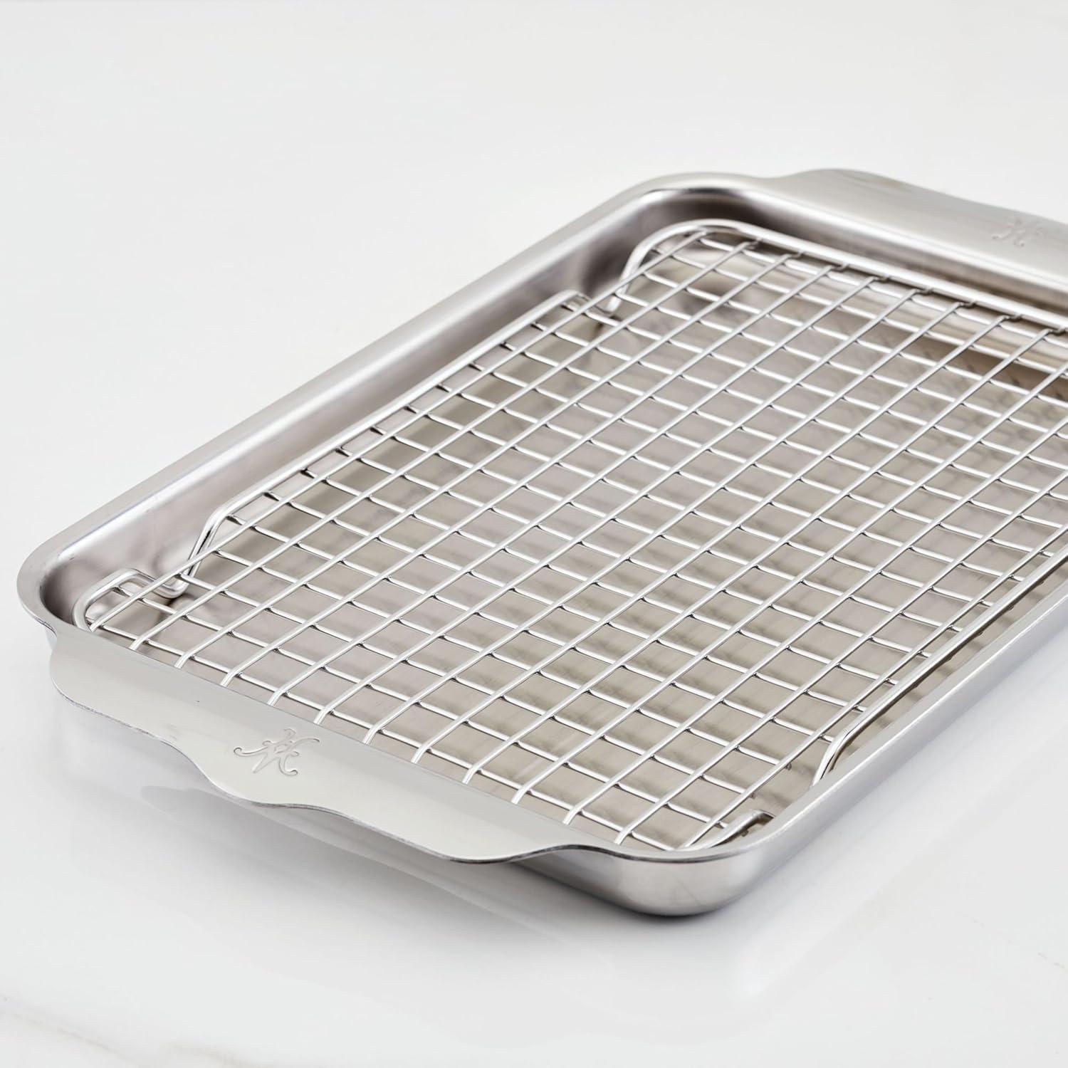 image:imageHestan OvenBond Collection 13 x 18 TriPly Clad Stainless Steel Half Sheet PanQuarter 9x12 inch