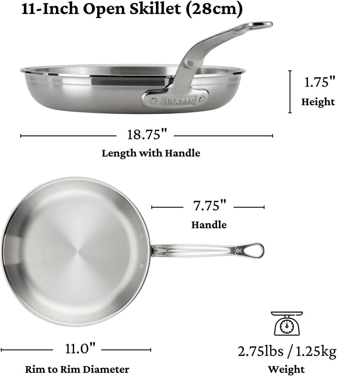 image:imageHestan ProBond Collection Professional Clad Stainless Steel 10Piece Ultimate Cookware Set Induction Cooktop Compatible10 Piece