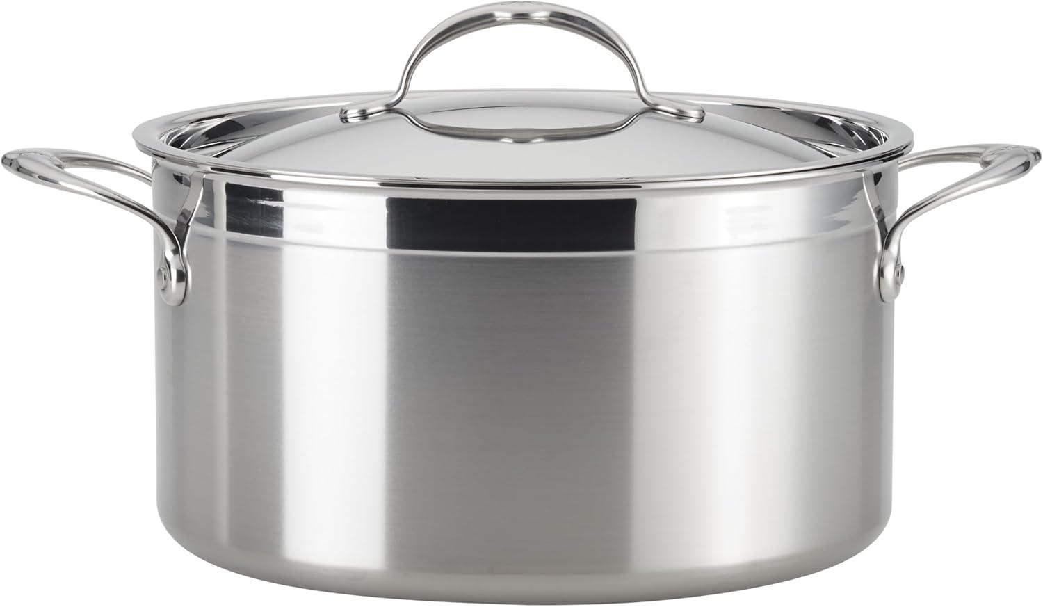 image:imageHestan ProBond Collection Professional Clad Stainless Steel 10Piece Ultimate Cookware Set Induction Cooktop Compatible5 Piece