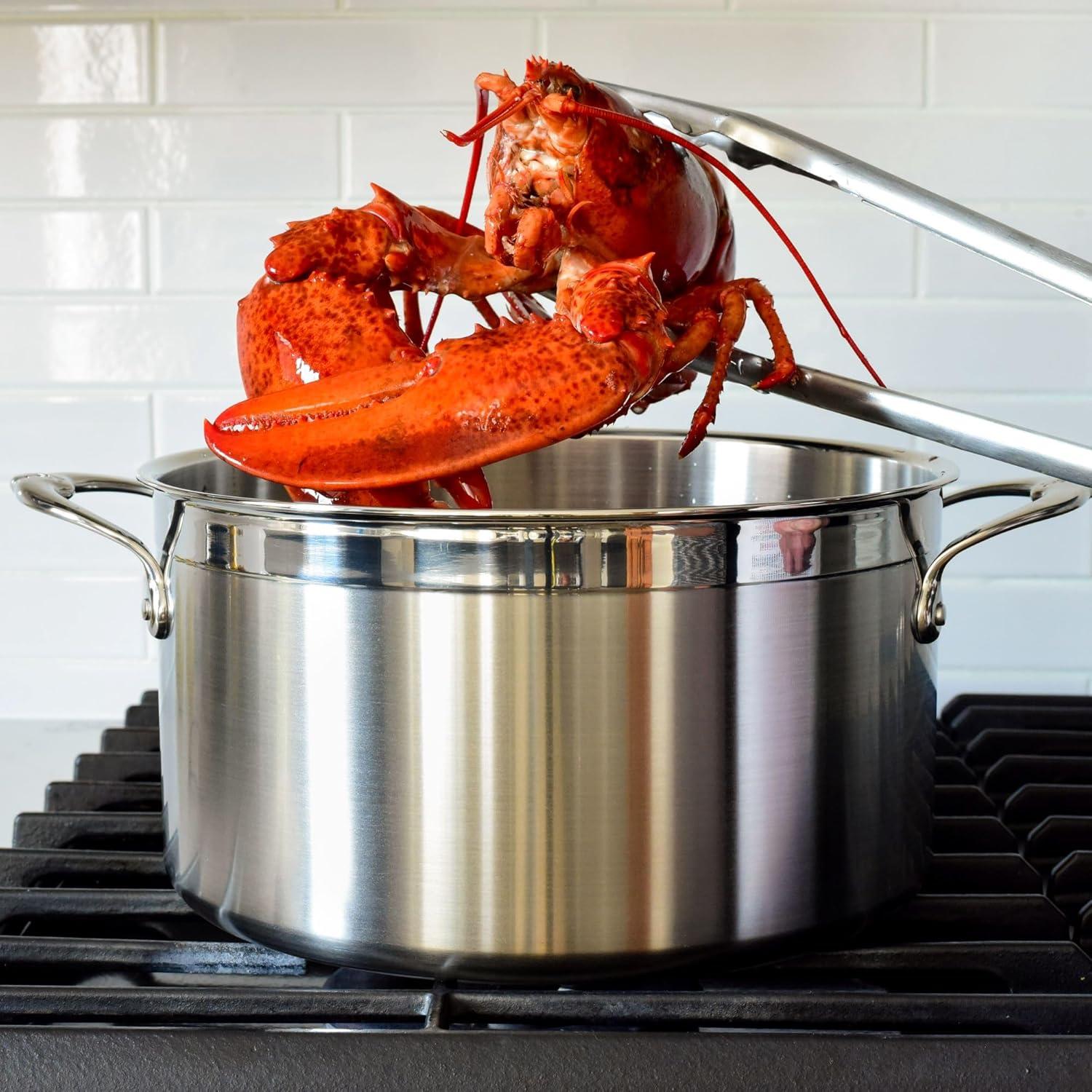 image:imageHestan ProBond Collection Professional Clad Stainless Steel 10Piece Ultimate Cookware Set Induction Cooktop Compatible5 Piece