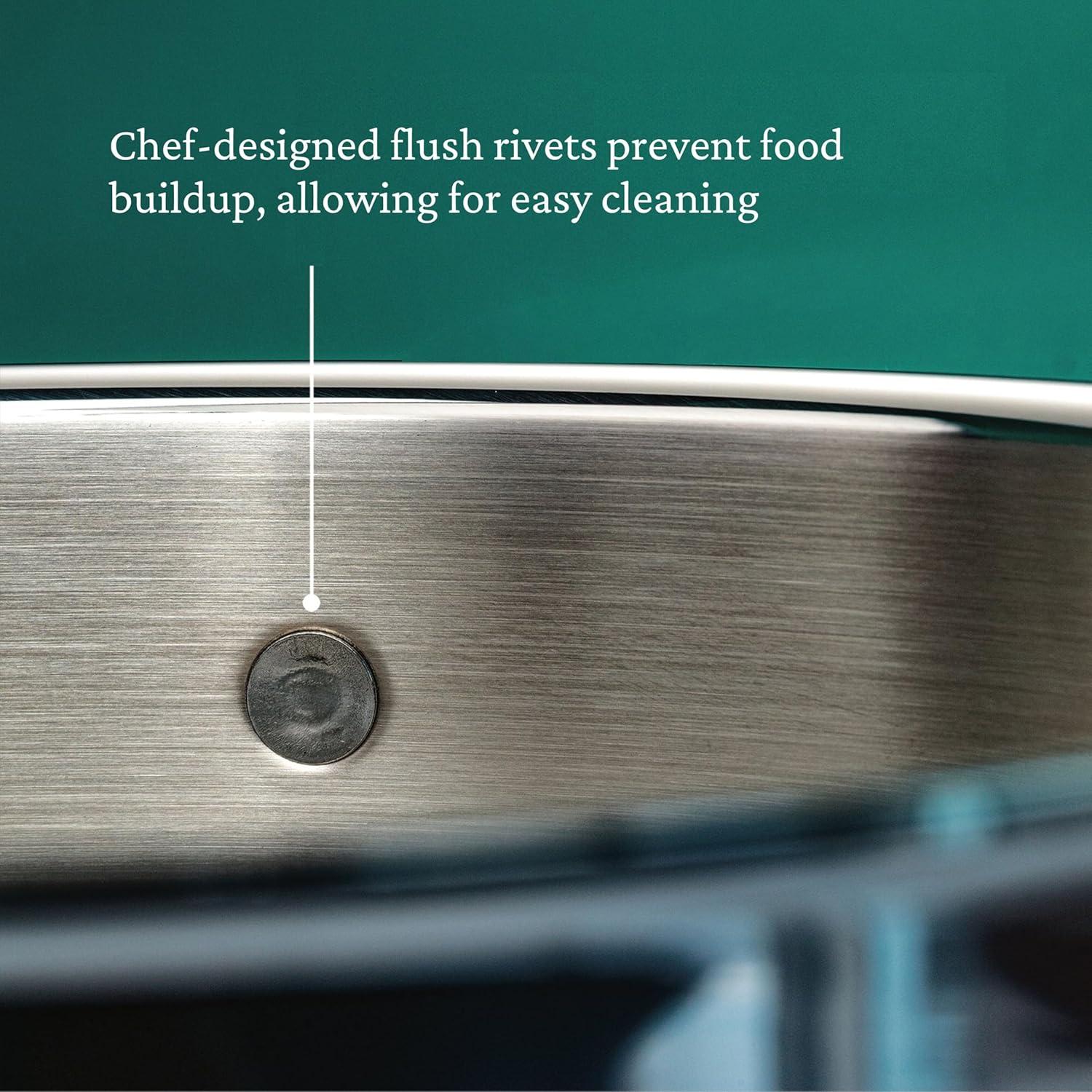 image:imageHestan ProBond Collection Professional Clad Stainless Steel Sauce Pan Induction Cooktop Compatible 3 Quart