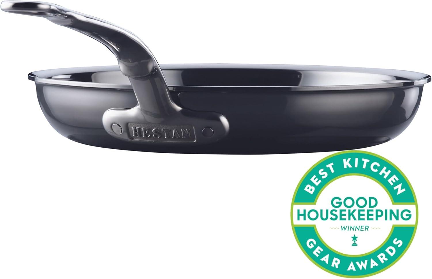 image:imageHestan NanoBond Molecular Titanium Frying Pan 11Inch PFASFree Stainless Steel Skillet 4x Stronger 1050F Safe Induction Compatible Handcrafted Italy