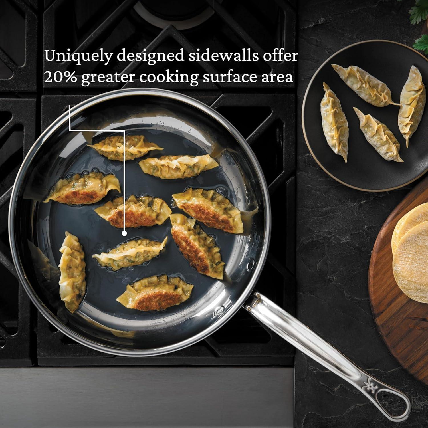 image:imageHestan NanoBond Molecular Titanium Frying Pan 85Inch PFASFree Stainless Steel Skillet 4x Stronger 1050F Safe Induction Compatible Handcrafted ItalyFrying Pan 85Inch