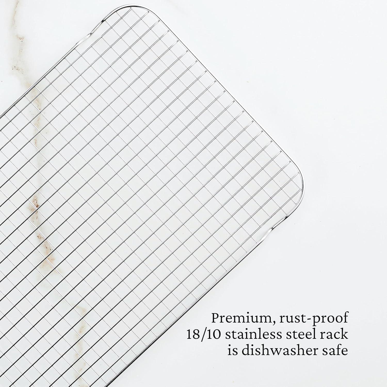 image:imageHestan OvenBond TriPly Stainless Steel Baking Rack fits Medium Sheet Pan 145x1155