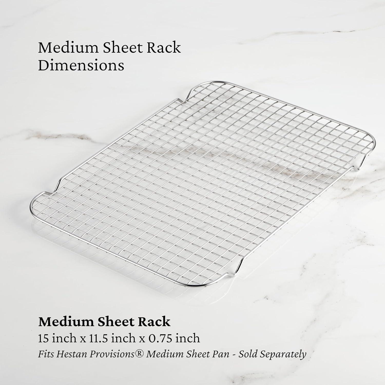 image:imageHestan OvenBond TriPly Stainless Steel Baking Rack fits Medium Sheet Pan 145x1155