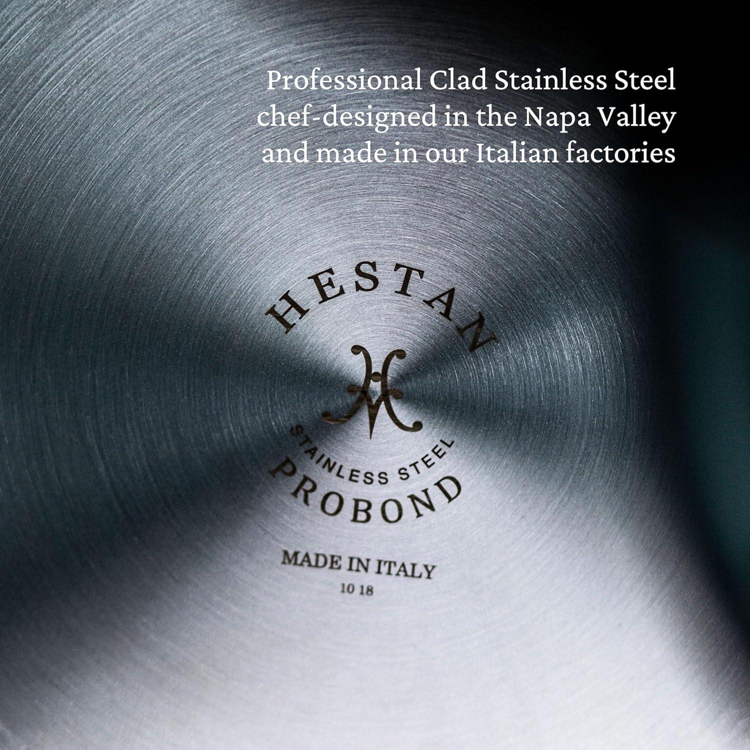 image:imageHestan ProBond Forged Professional Clad Stainless Steel AllInOne Pan 5 Quart with Helper Handle Induction Compatible5 quarts