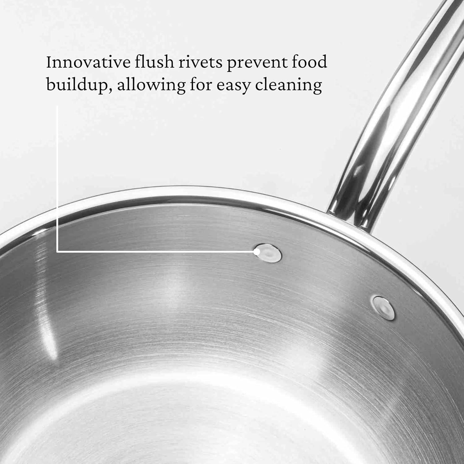 image:imageHestan ProBond Forged Professional Clad Stainless Steel AllInOne Pan 5 Quart with Helper Handle Induction Compatible5 quarts