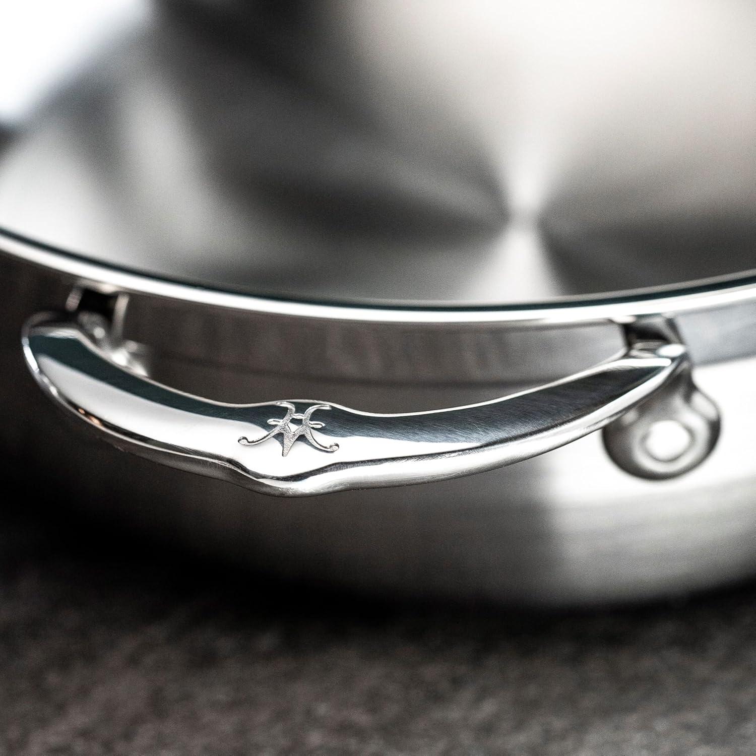 image:imageHestan ProBond Forged Professional Clad Stainless Steel AllInOne Pan 5 Quart with Helper Handle Induction Compatible5 quarts