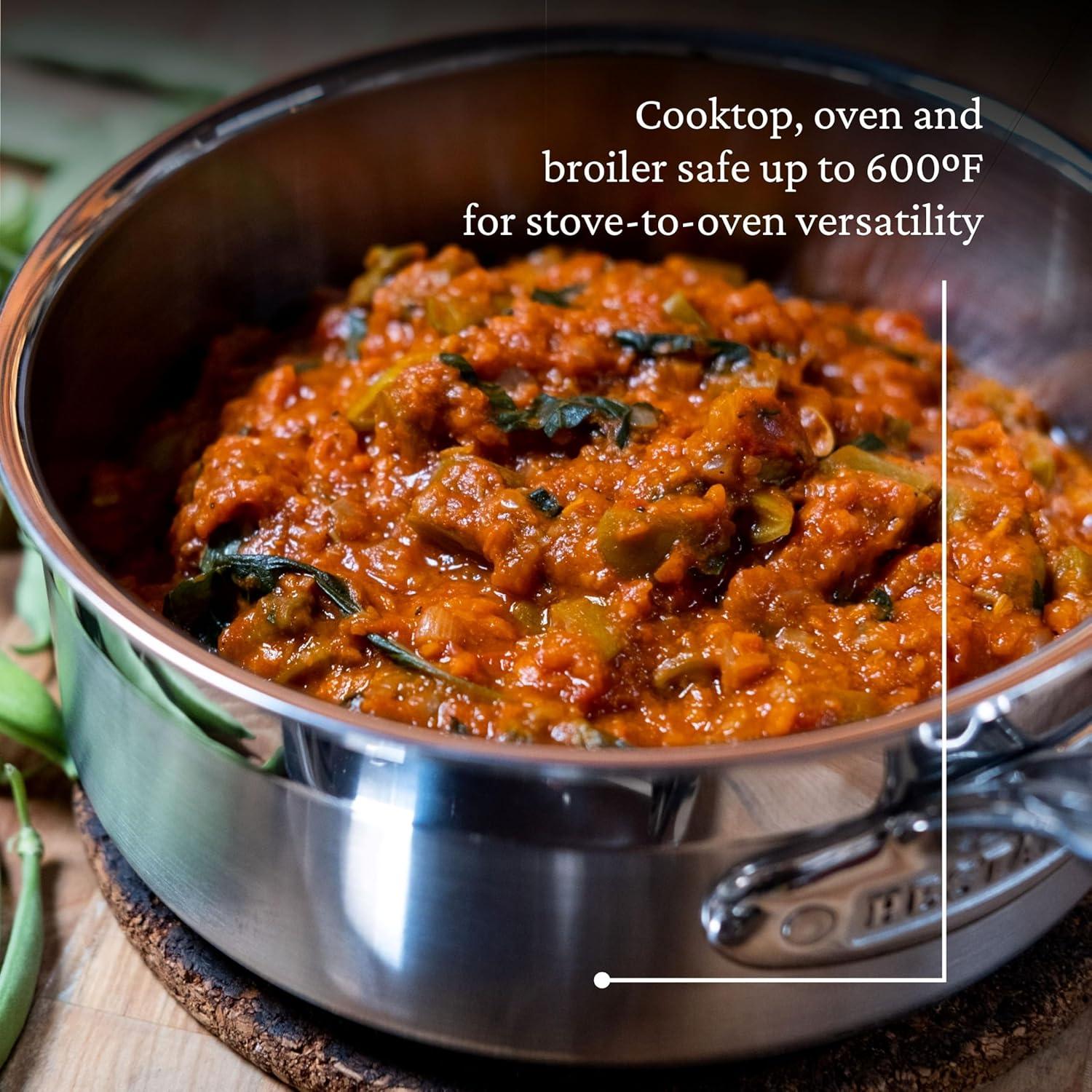 image:imageHestan ProBond Forged Professional Clad Stainless Steel Sauce Pan 2 Quart Induction Compatible