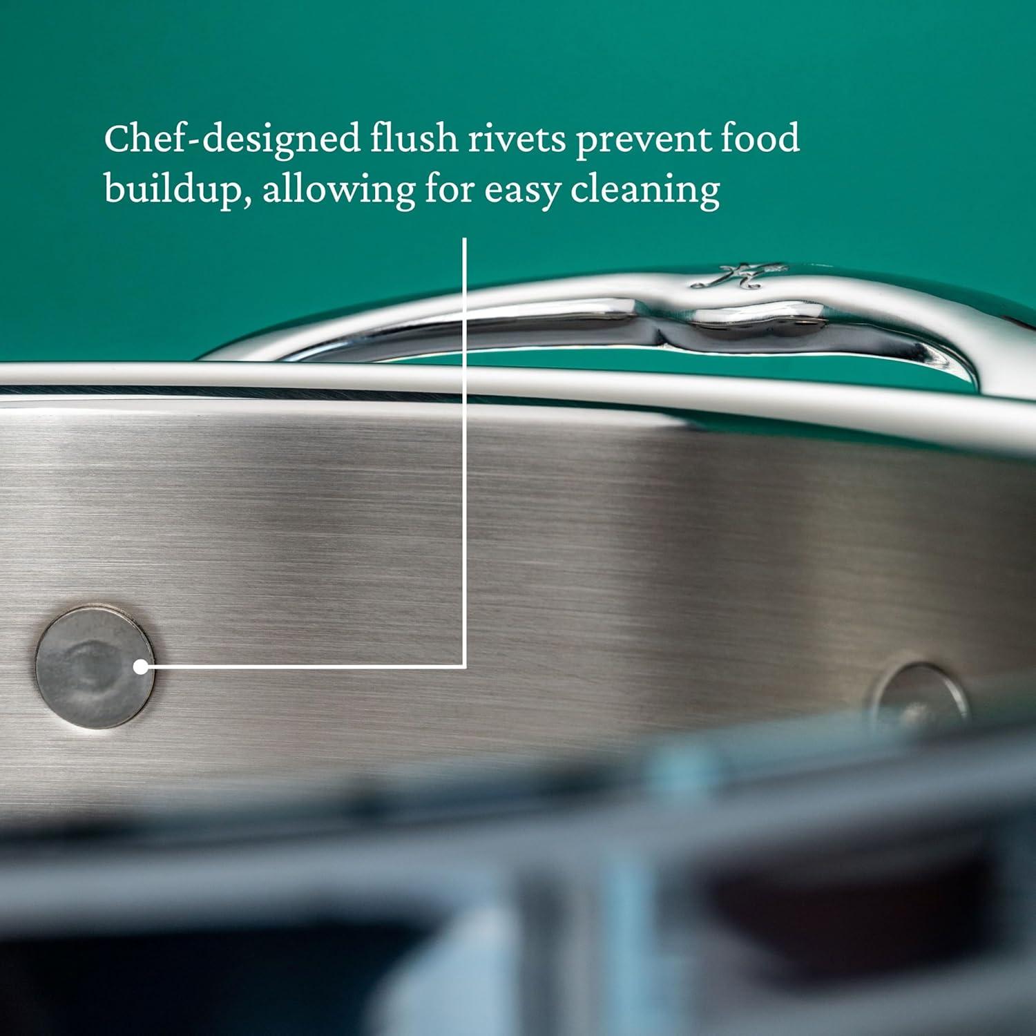 image:imageHestan ProBond Forged Professional Clad Stainless Steel Sauce Pan with Helper Handle 4 Quart Induction Compatible