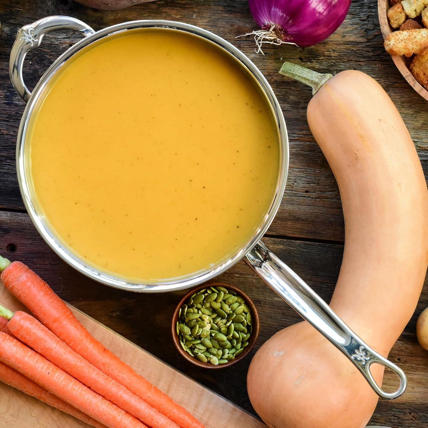 image:imageHestan ProBond Forged Professional Clad Stainless Steel Sauce Pan with Helper Handle 4 Quart Induction Compatible
