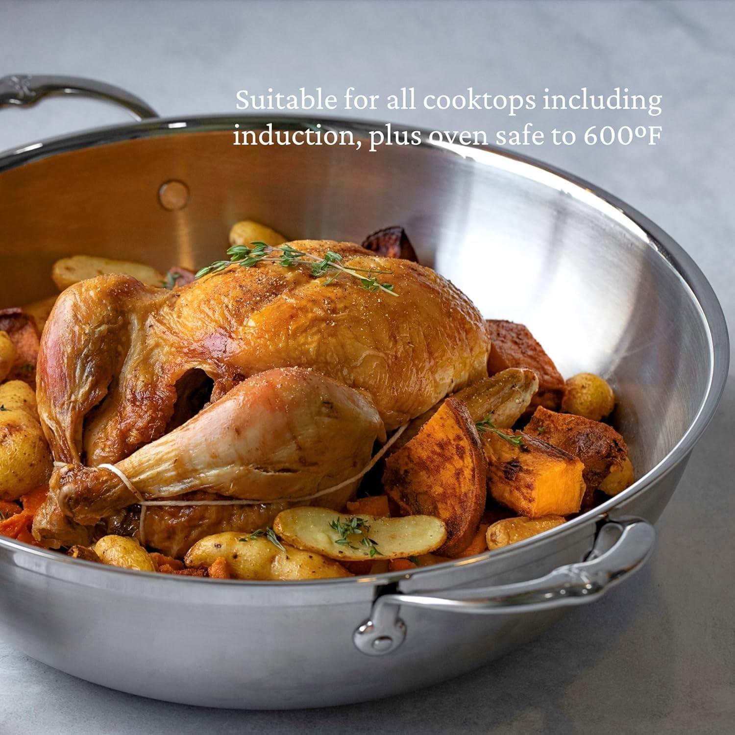image:imageHestan ProBond Forged Professional Clad Stainless Steel Wok 14Inches Induction Compatible