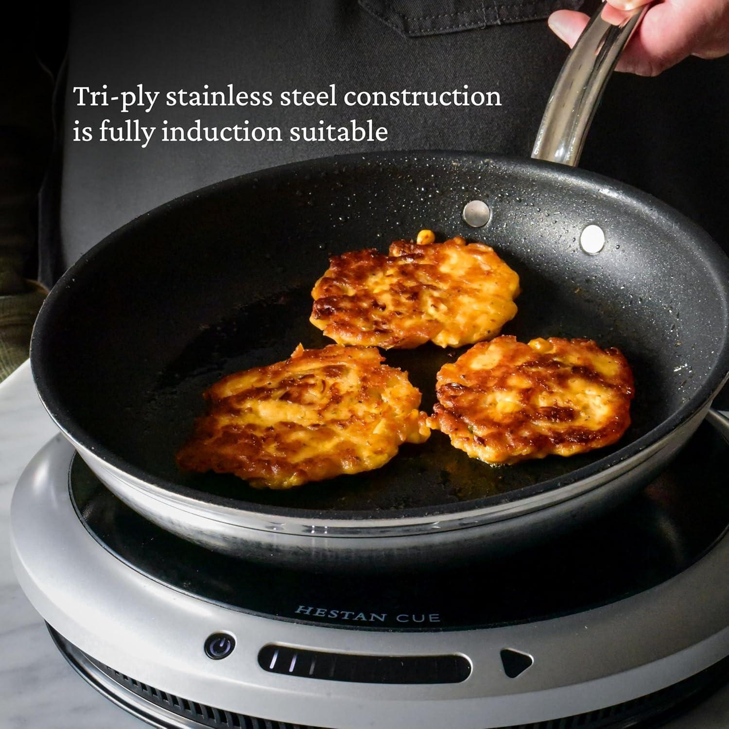 image:imageHestan ProBond Forged TITUM Professional Clad Stainless Steel Nonstick Frying Pan 11Inch Induction Compatible Made without PFOAs125 Frying Pan