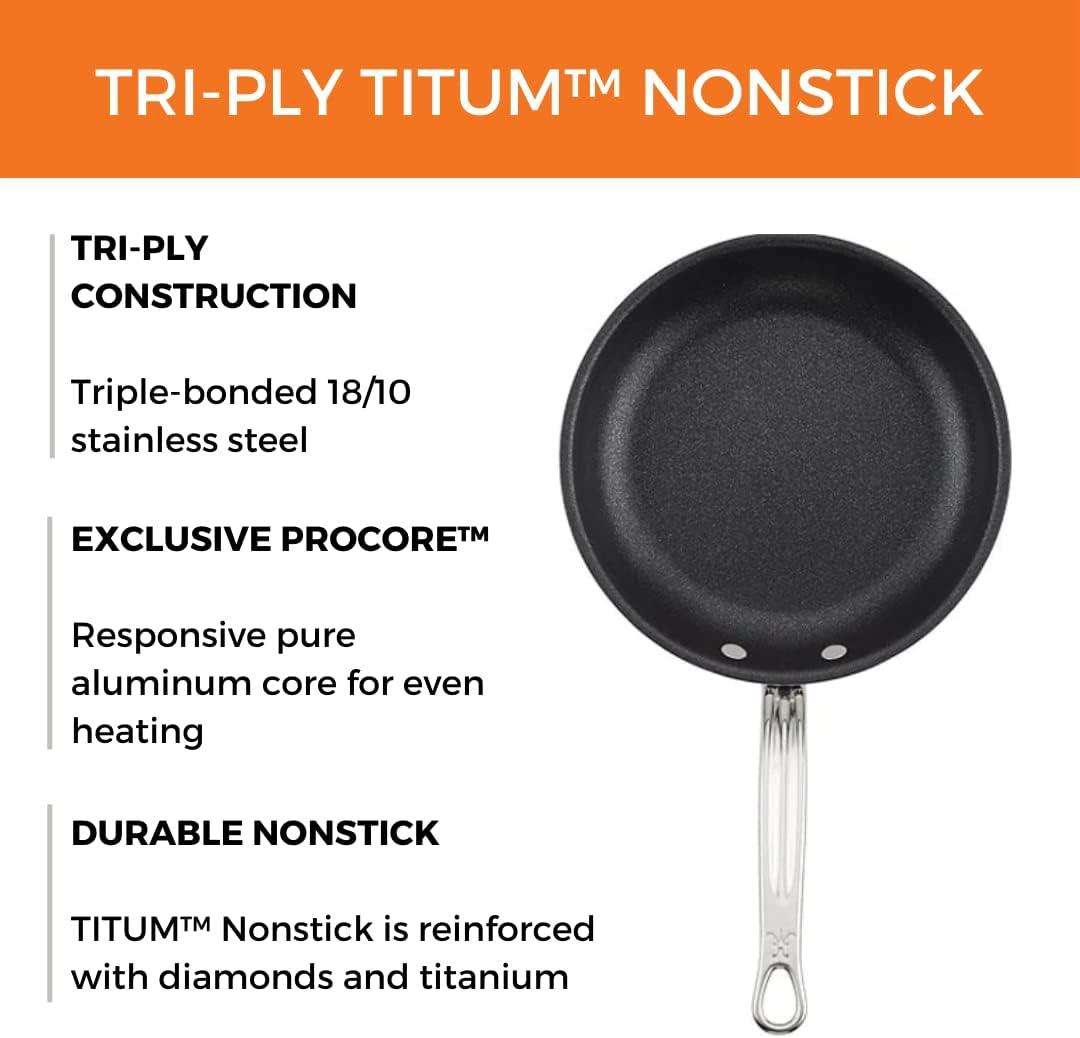image:imageHestan ProBond Forged TITUM Professional Clad Stainless Steel Nonstick Frying Pan 11Inch Induction Compatible Made without PFOAsKitchen Set