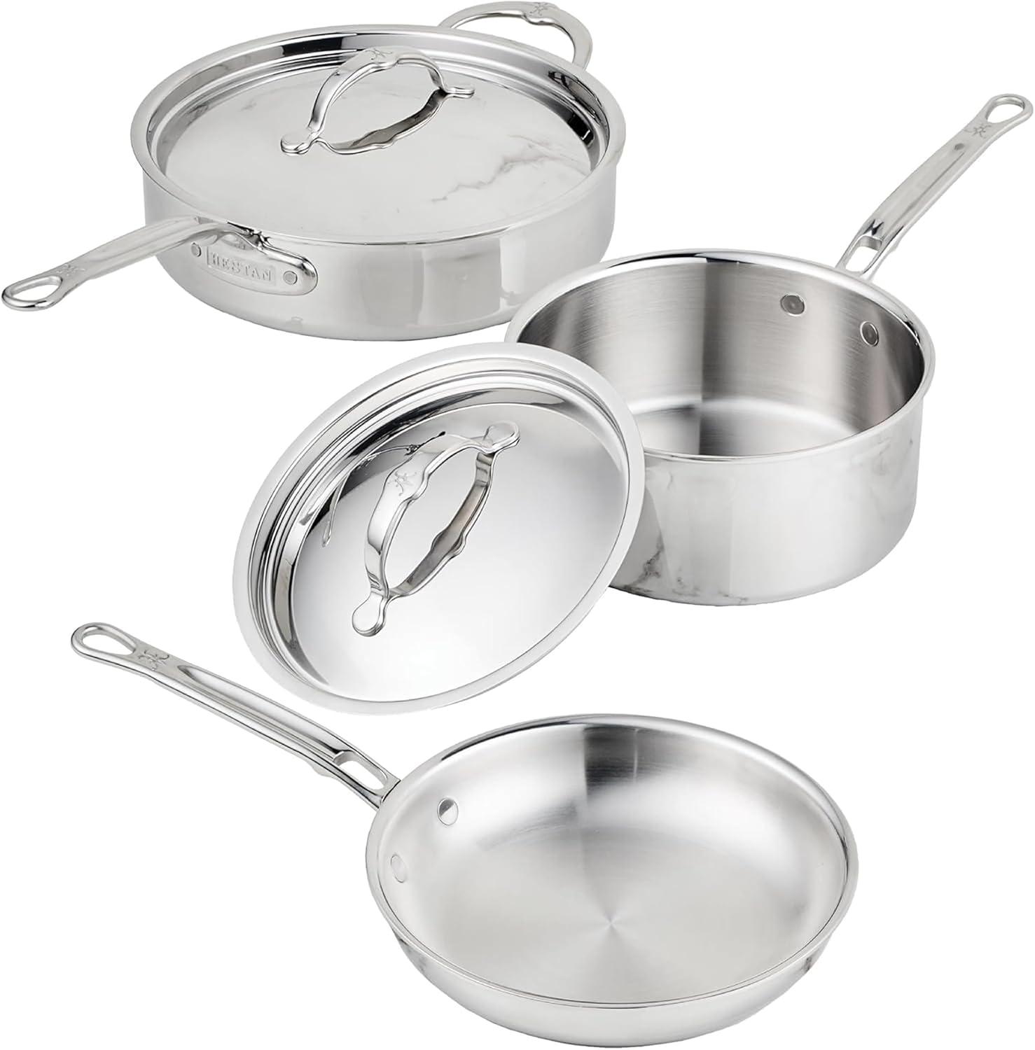 image:imageHestan ProBond Luxe 5Piece Professional Clad Stainless Steel Cookware Set