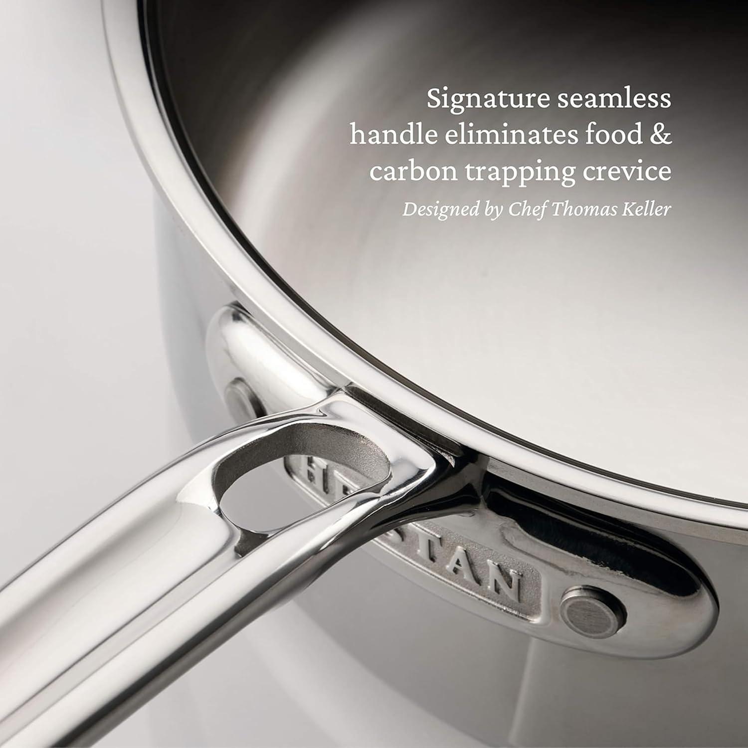 image:imageHestan ProBond Luxe 5Piece Professional Clad Stainless Steel Cookware Set