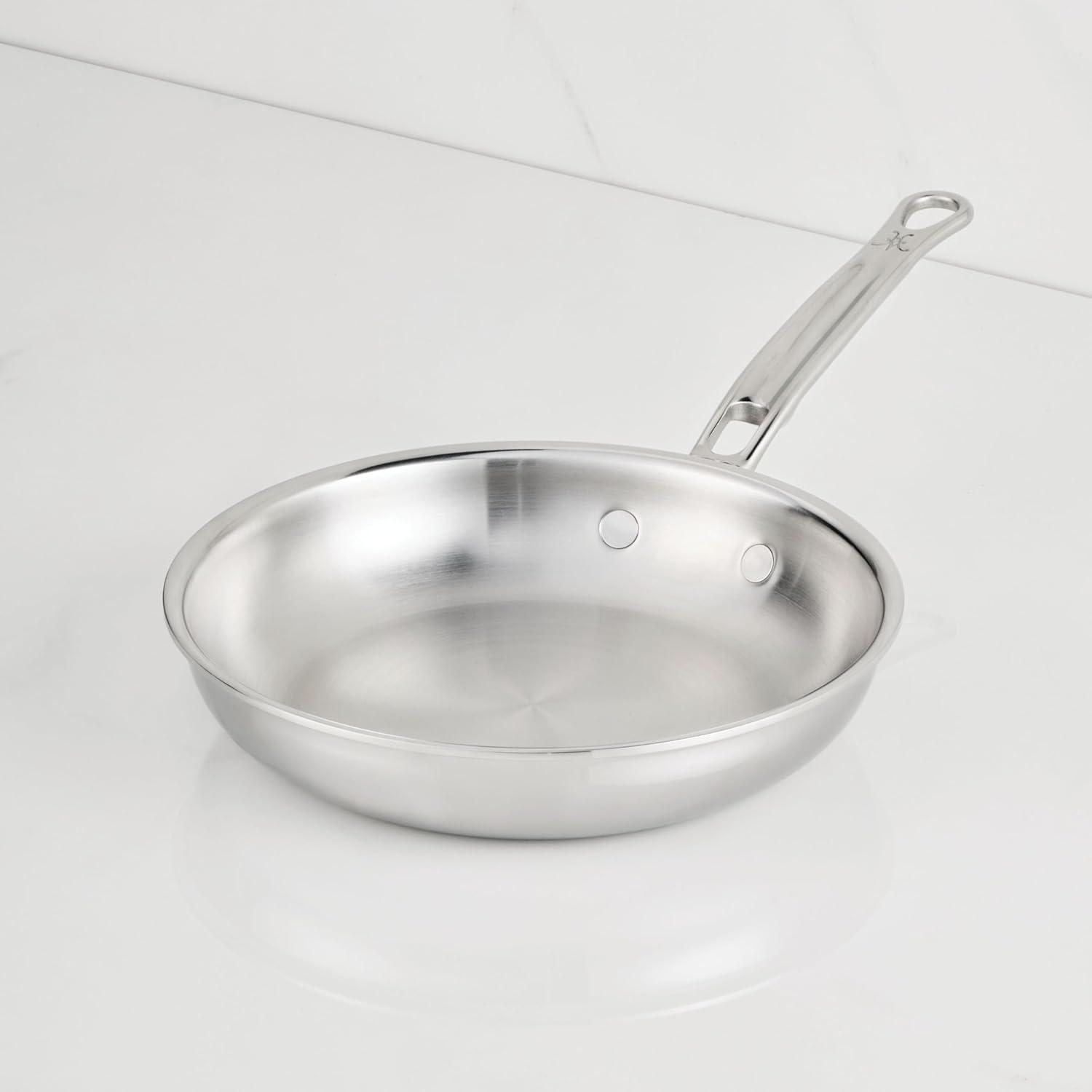 image:imageHestan ProBond Luxe 85Inch Quart Skillet Professional Clad Stainless Steel ProCore TriPly Clad Construction Polished Exterior Induction amp Oven Safe