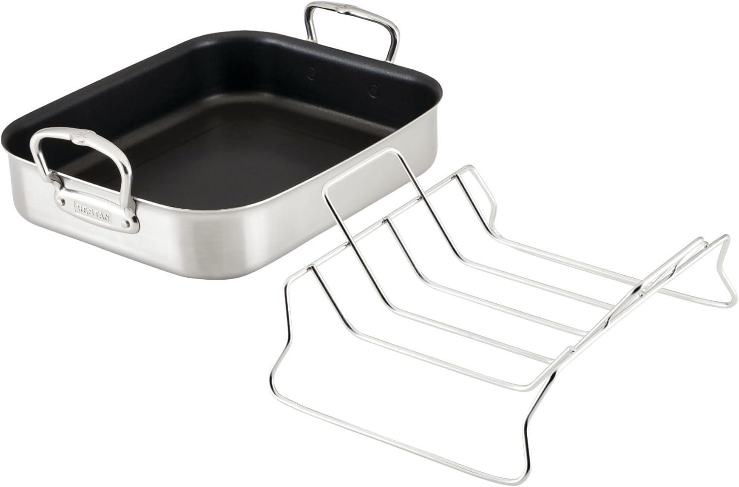 image:imageHestan Provisions 165 Classic Clad Roaster with Stainless Steel RackNonstick Roaster 145inch
