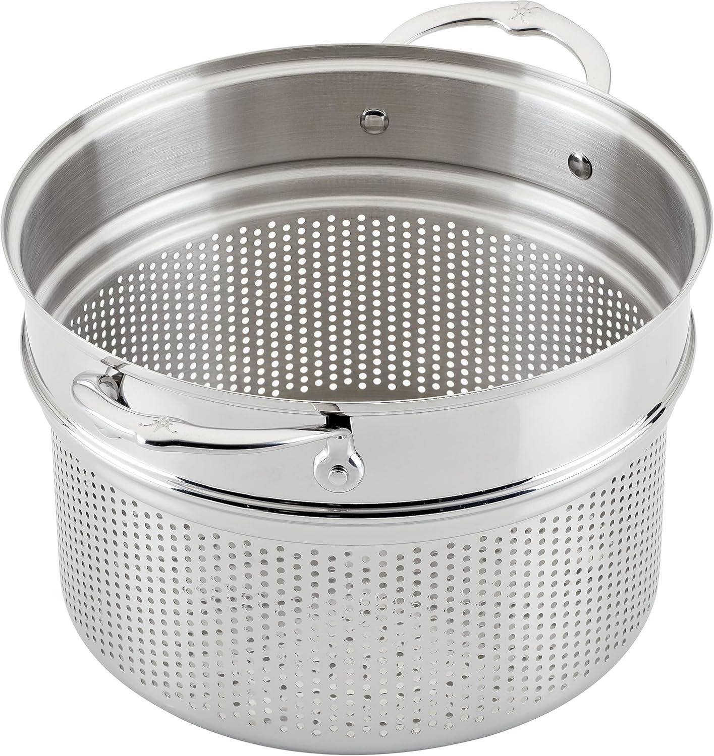 image:imageHestan Provisions 165 Classic Clad Roaster with Stainless Steel RackPasta Insert