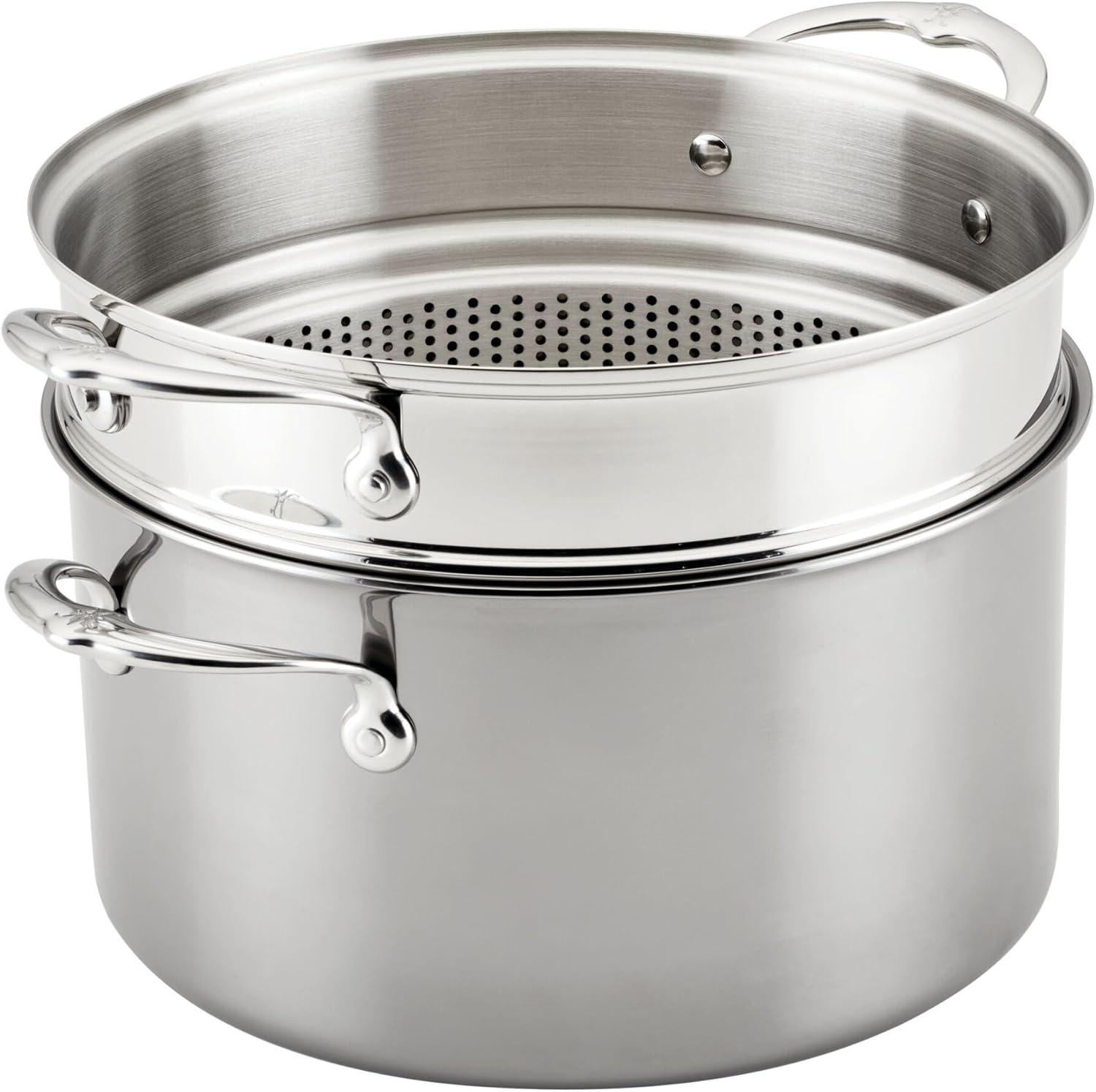image:imageHestan Provisions 165 Classic Clad Roaster with Stainless Steel RackPasta Insert
