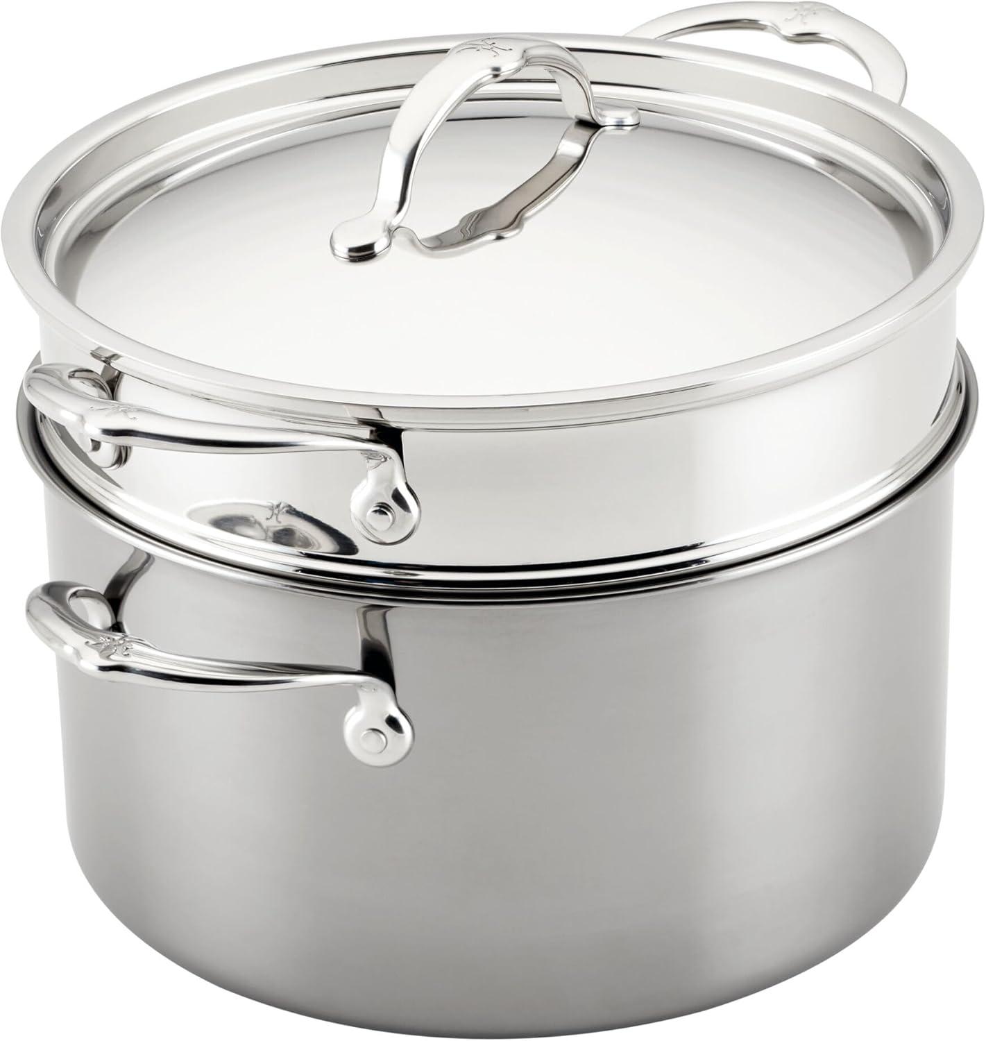 image:imageHestan Provisions 165 Classic Clad Roaster with Stainless Steel RackPasta Insert