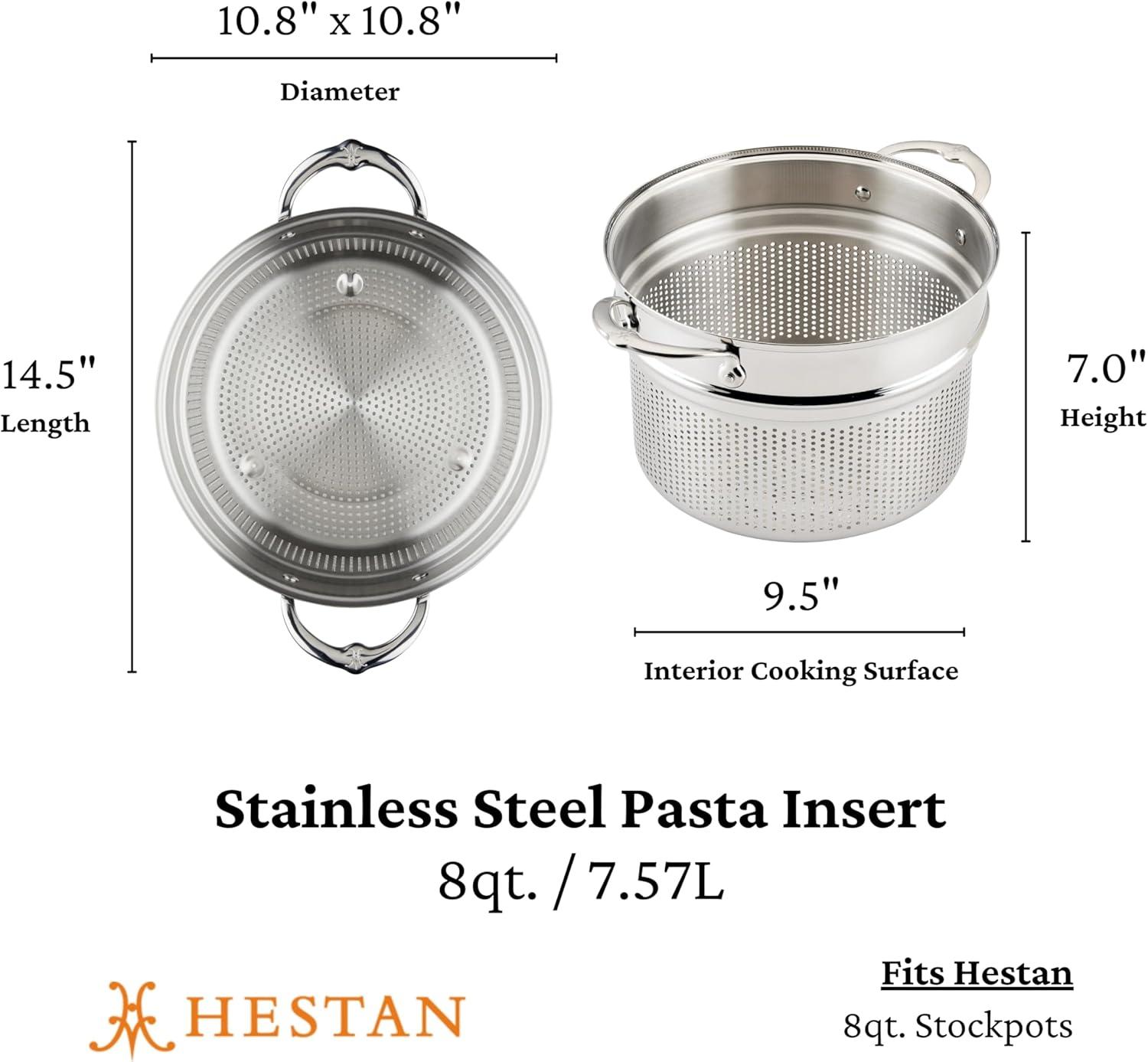 image:imageHestan Provisions 165 Classic Clad Roaster with Stainless Steel RackPasta Insert