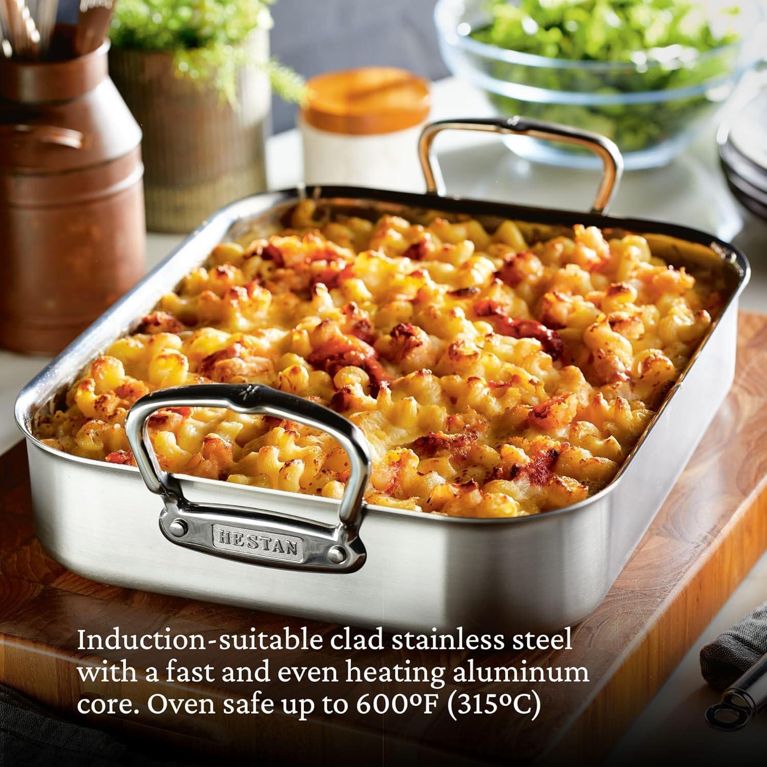 image:imageHestan Provisions 165 Classic Clad Roaster with Stainless Steel RackRoaster 145inch