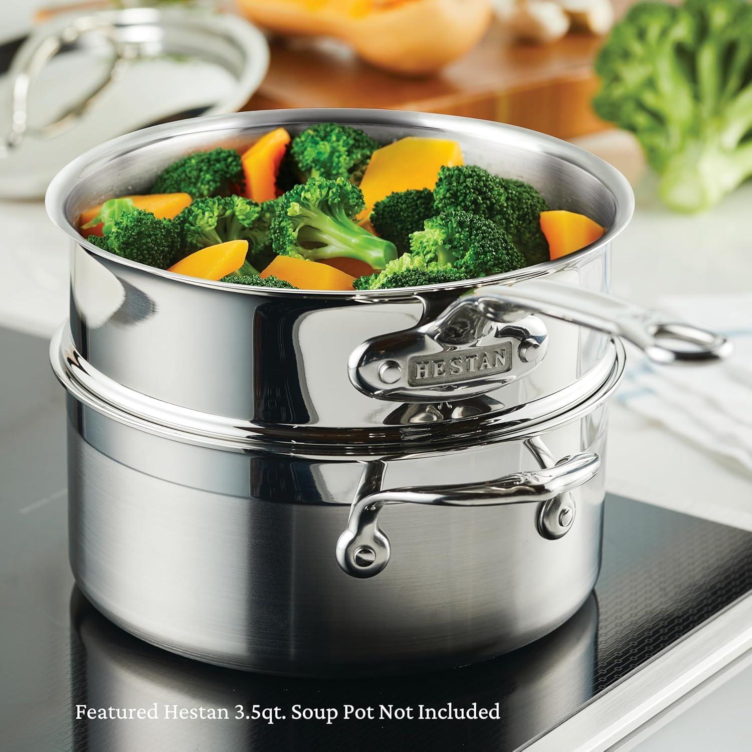 image:imageHestan Provisions 165 Classic Clad Roaster with Stainless Steel RackSteamer Insert