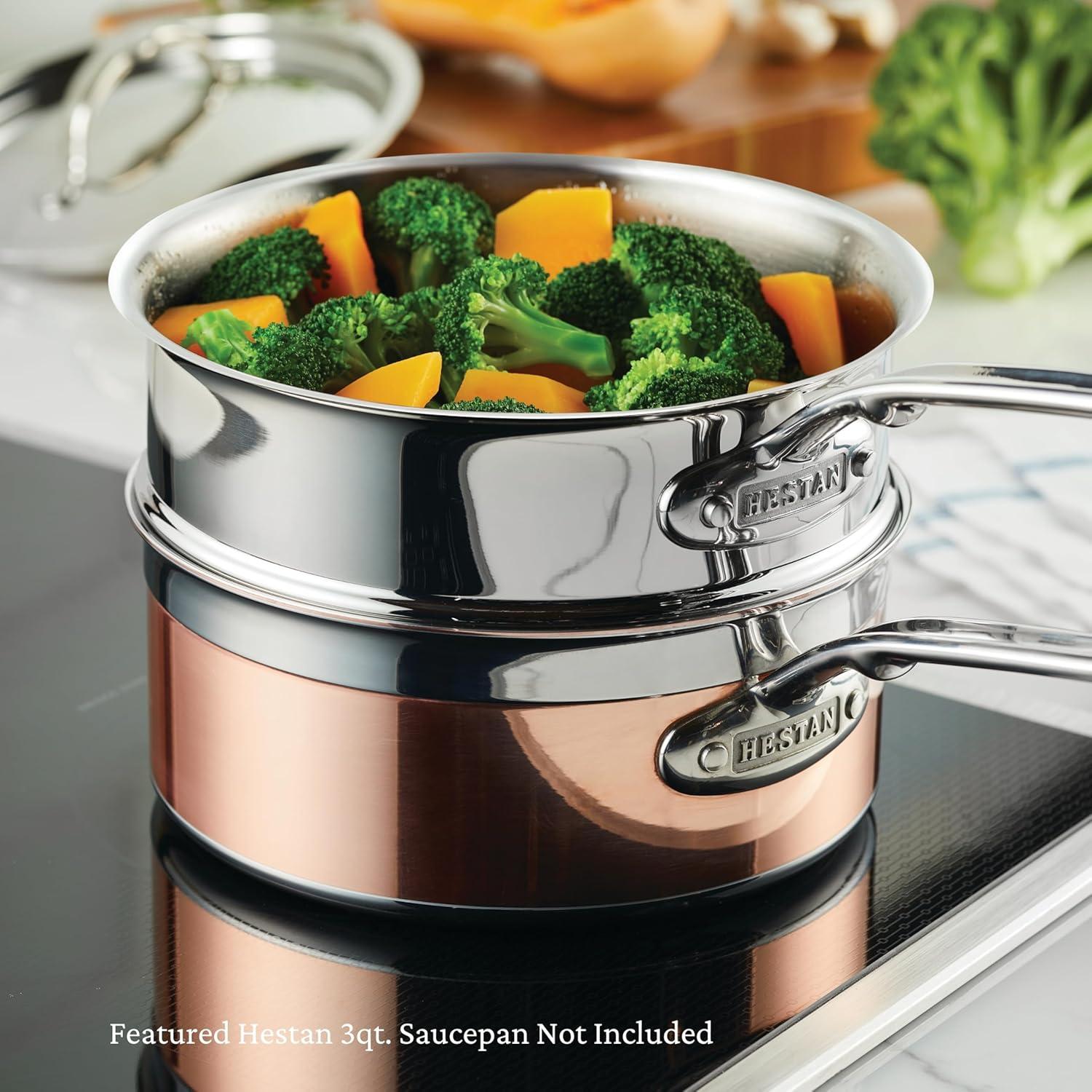 image:imageHestan Provisions 165 Classic Clad Roaster with Stainless Steel RackSteamer Insert
