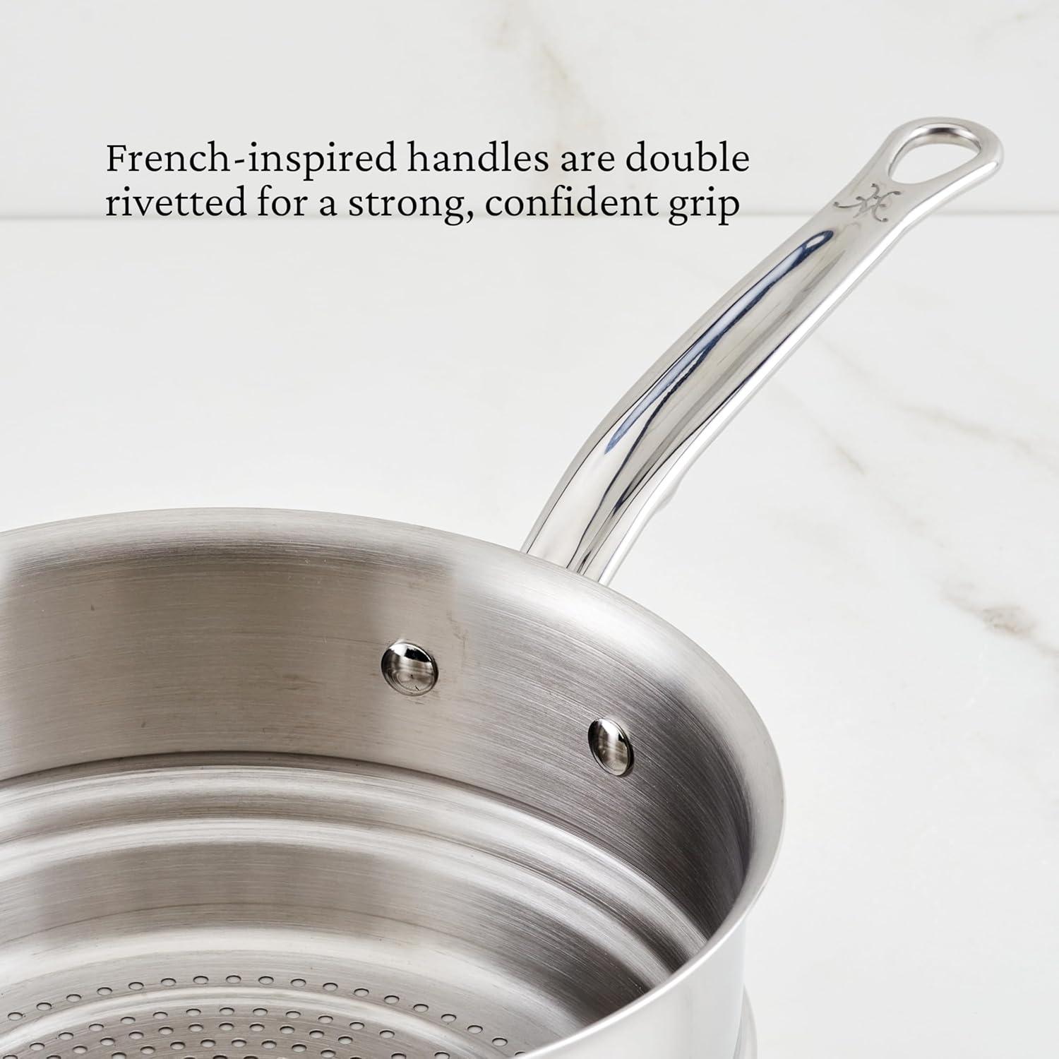 image:imageHestan Provisions 165 Classic Clad Roaster with Stainless Steel RackSteamer Insert