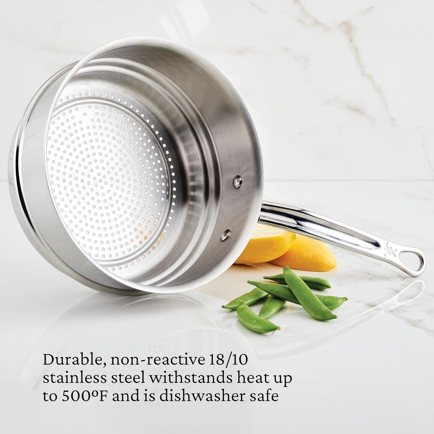 image:imageHestan Provisions 165 Classic Clad Roaster with Stainless Steel RackSteamer Insert