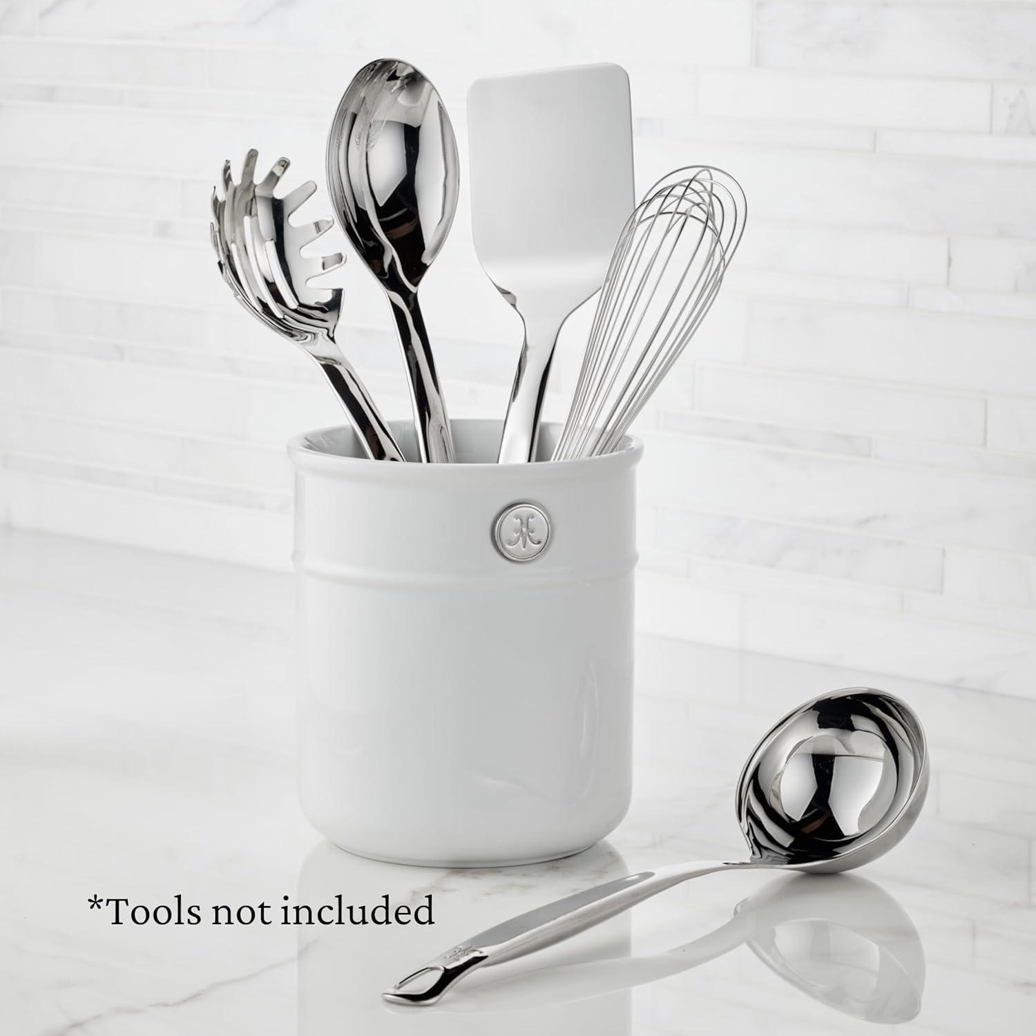 image:imageHestan Provisions Chefs Tools Porcelain Bain MarieUtensil Holder 625 x 575 x 7 Kiln Fired amp Chip Resistant